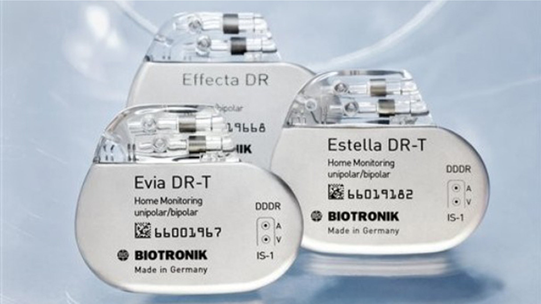 A collection of pacemakers from German manufacturer Biotronik.