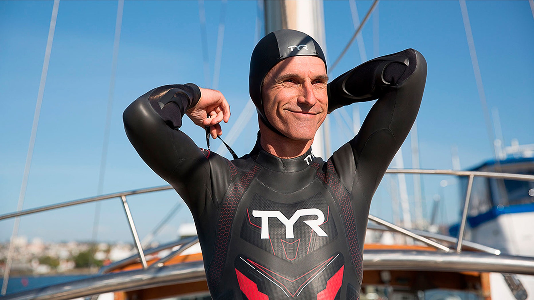 Ben Lecomte set off from Japan to San Francisco on Tuesday. His journey is expected to last at least six months.