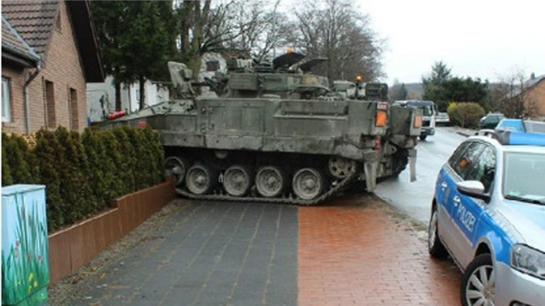 Feb. 10, 2015: Authorities say the tank crashed after suffering a technical problem.
