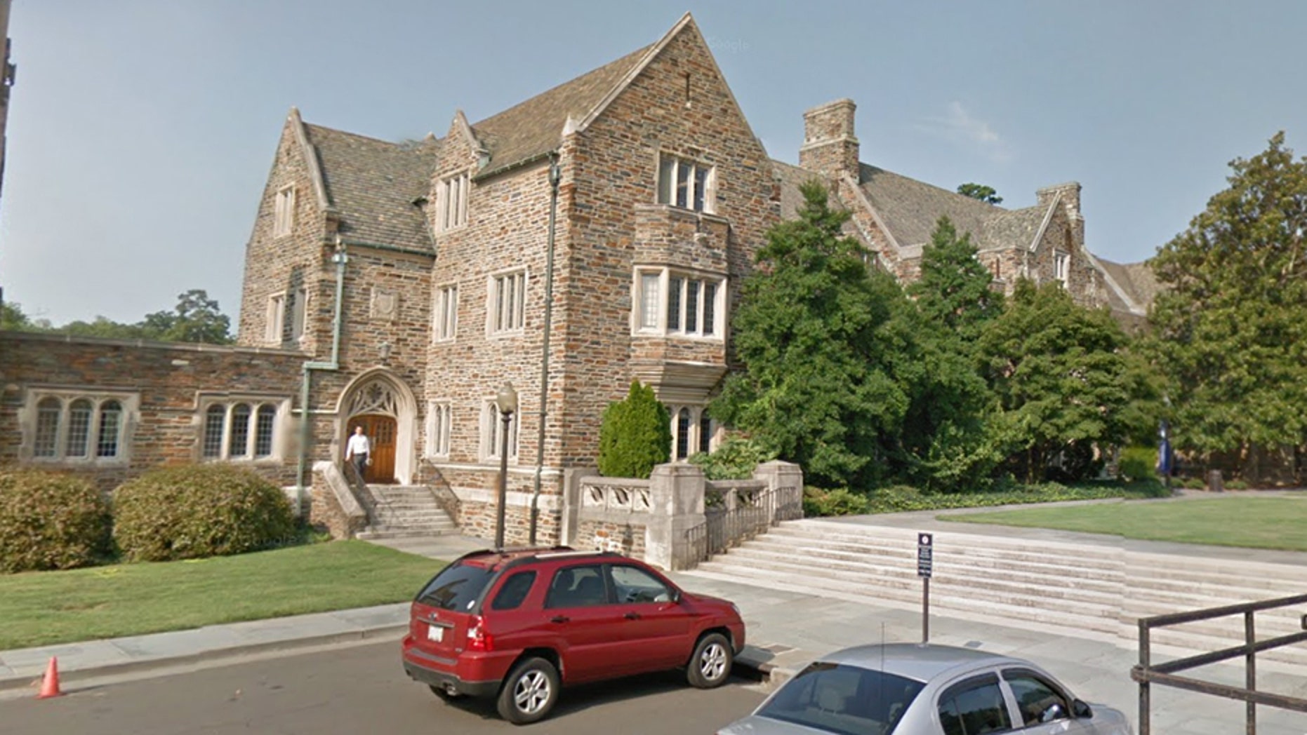 Students interrupted an alumni event on April 14 at Duke University's Page Auditorium.