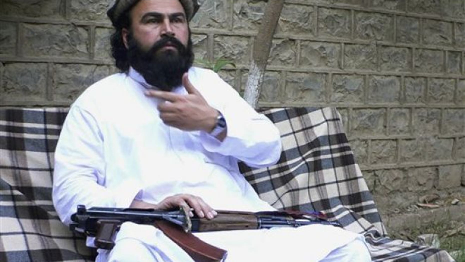 May 16, 2011: The deputy commander of the Pakistani Taliban Waliur Rehman speaks to The Associated Press in Shaktoi, in Pakistani tribal area of South Waziristan along the Afghanistan border.