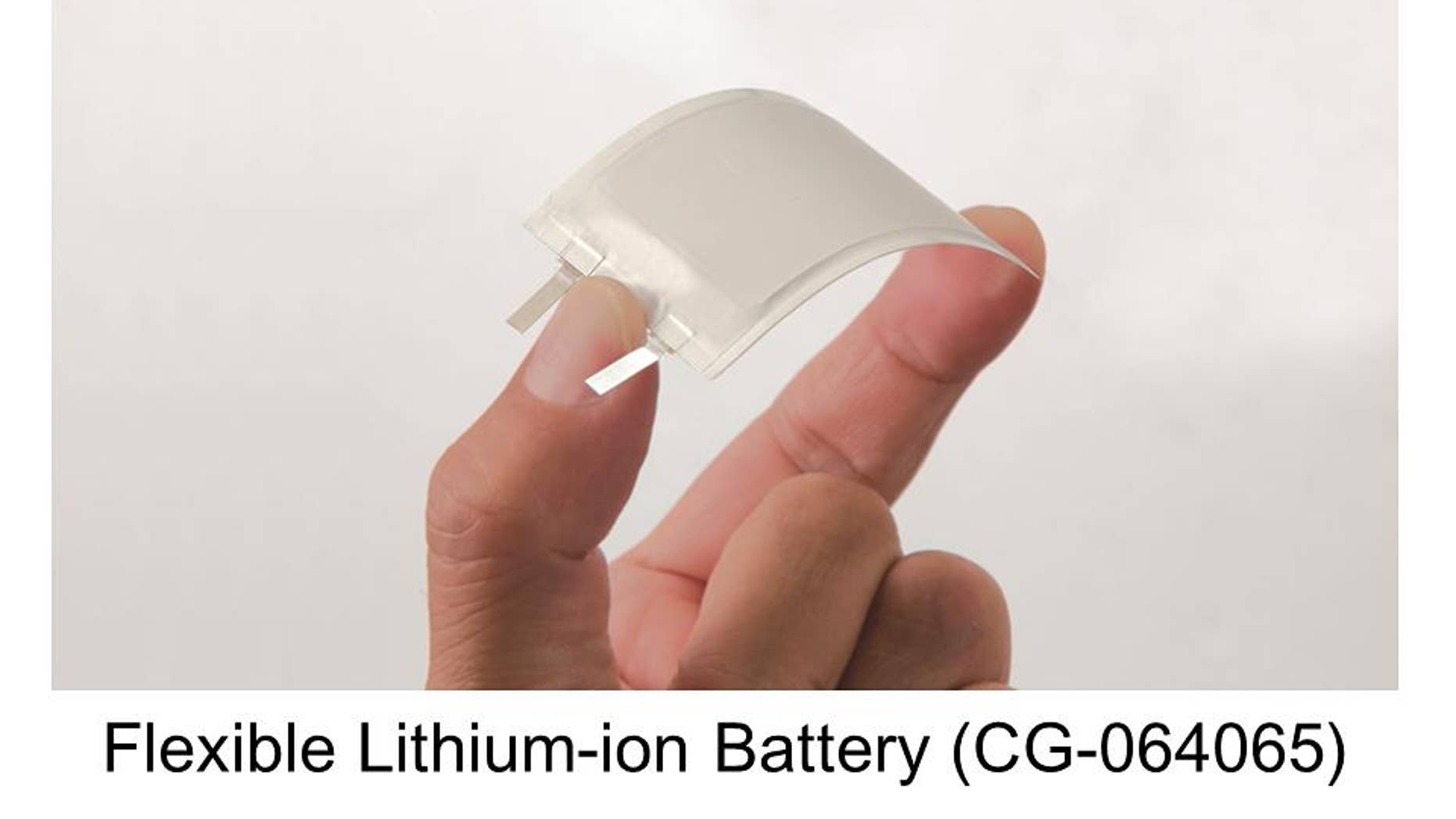 The bendable battery could be used in wearable devices such as smartwatches, fitness bands and smart clothing.