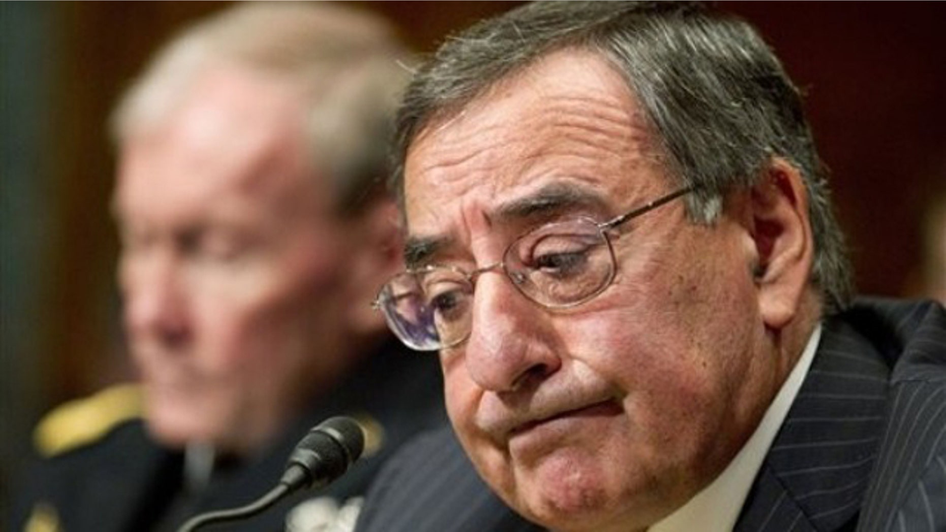 Feb. 28, 2012: Defense Secretary Leon Panetta, accompanied by Joint Chiefs Chairman Gen. Martin Dempsey, testifies on Capitol Hill before the Senate Budget Committee on the Defense Department's fiscal 2013 budget.