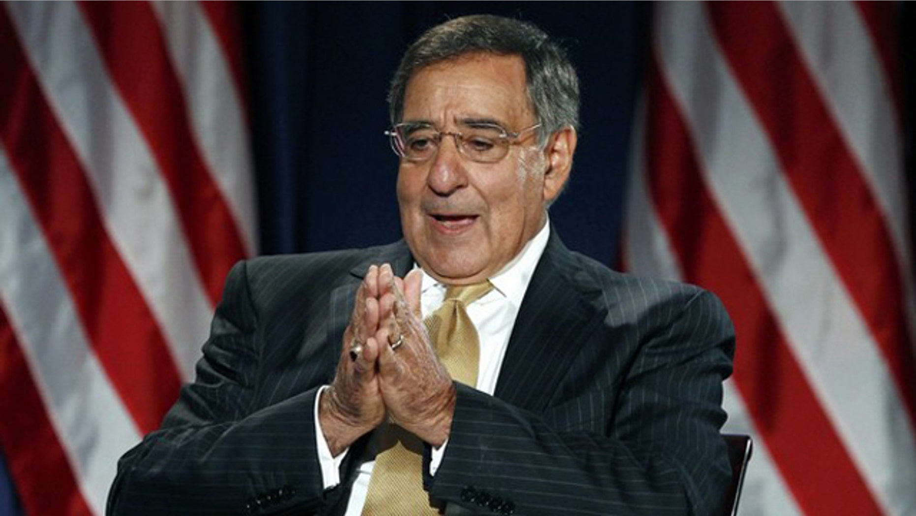 Secretary of Defense Leon Panetta takes part in a televised conversation at the National Defense University in Washington Aug. 16.