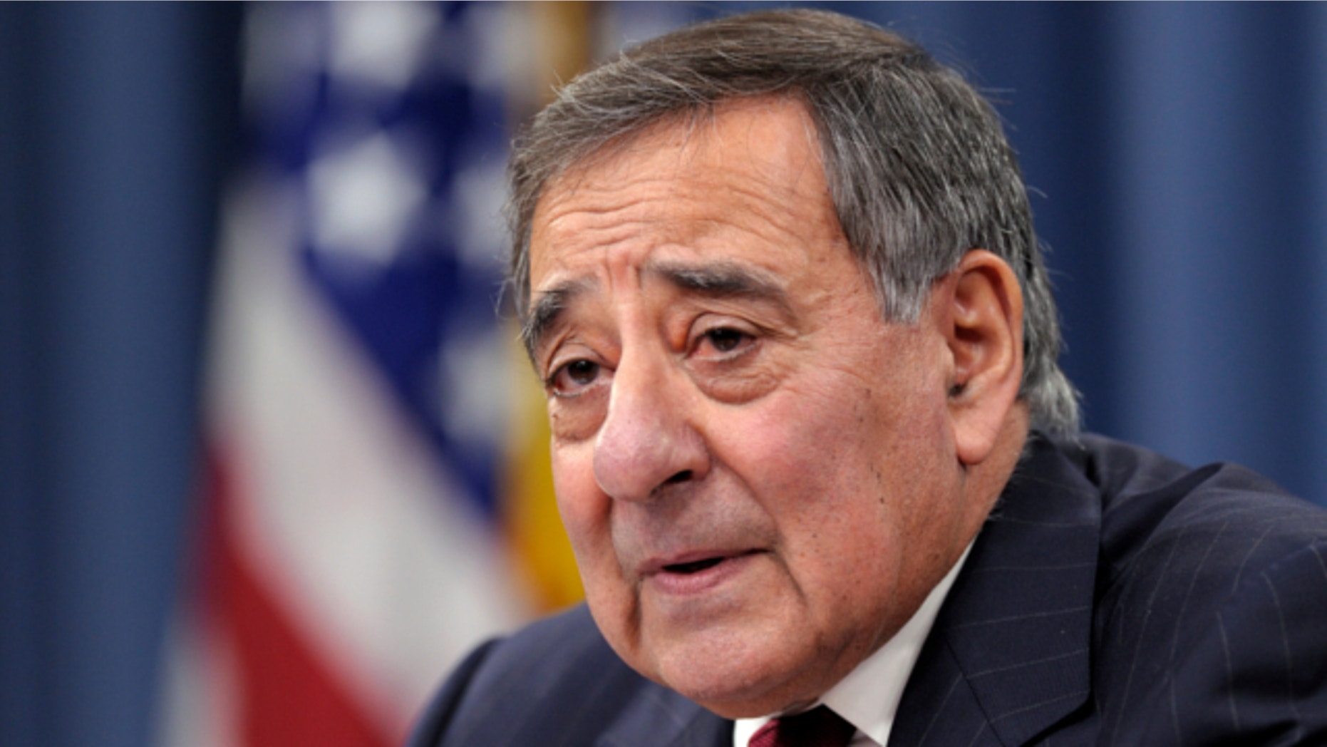 Feb. 13, 2013: Defense Secretary Leon Panetta speaks during his last news conference as defense secretary at the Pentagon in Washington.