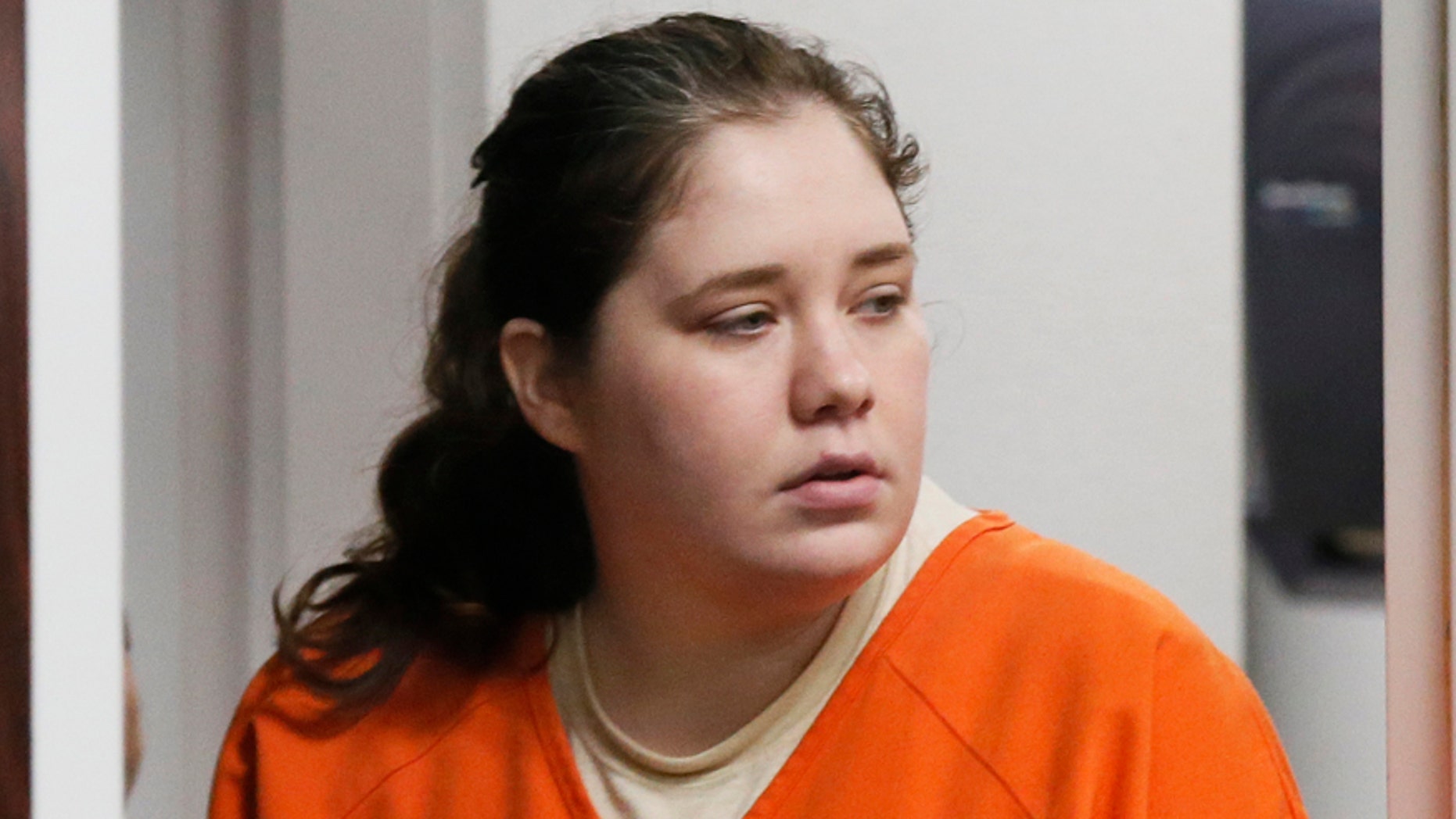 In this June 1, 2016, file photo, Adacia Chambers arrives for a court hearing in Stillwater, Okla.