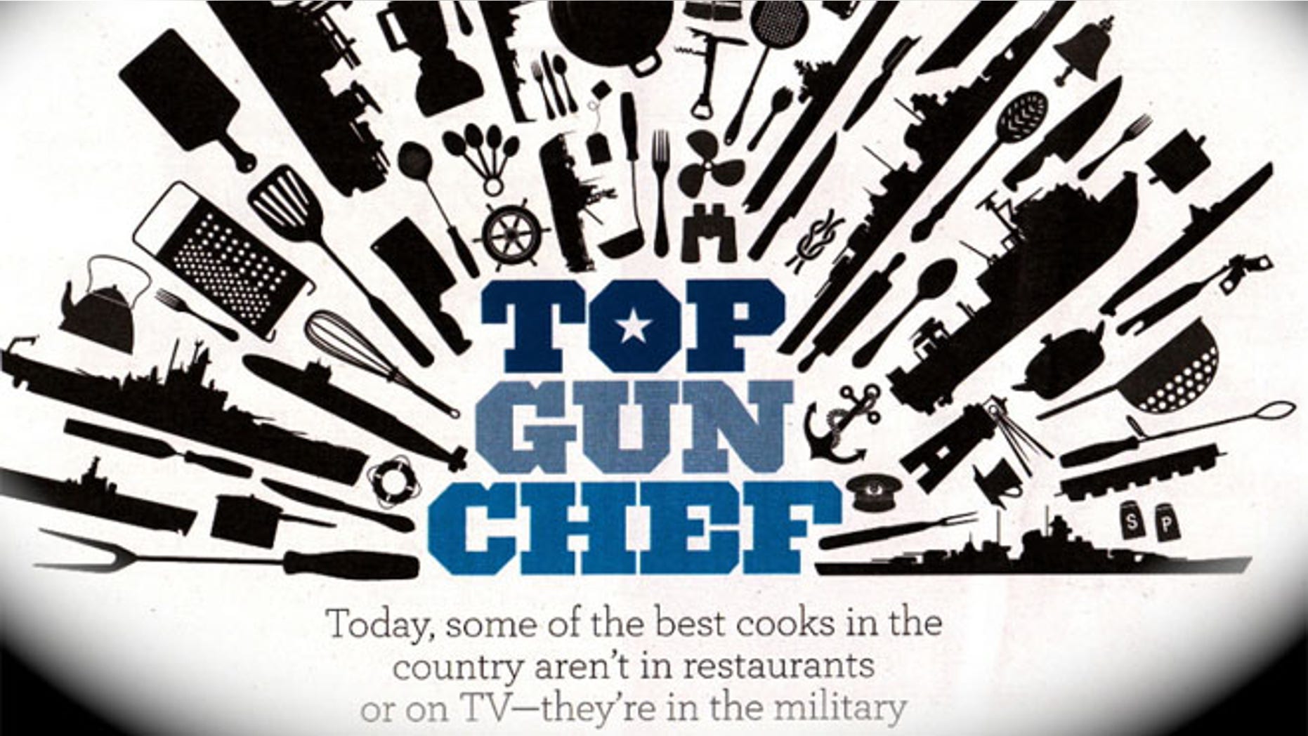 Graphic image used in the May 19 issue of Parade Magazine piece on Derrick Davenport — named Chef of the Year by the Pentagon.