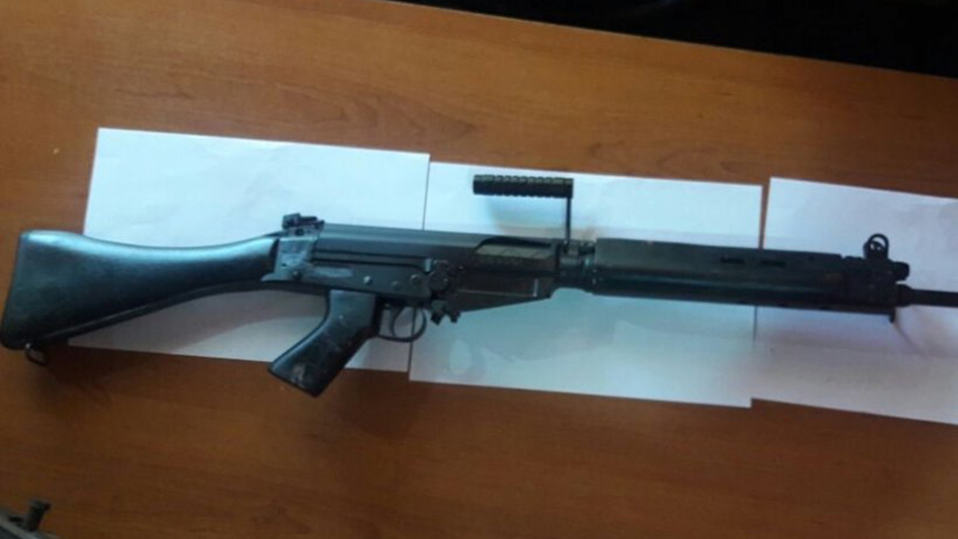 Paraguay police say thieves stole 42 rifles and replaced them with these wooden and plastic toy replicas.