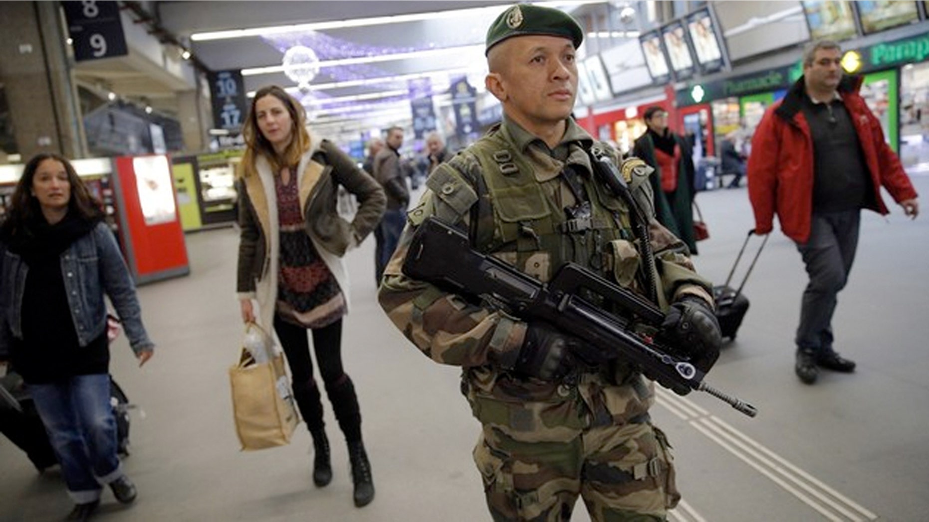 As of late Friday evening, Charles de Gaulle Airport remains open and trains are running, although security remains high.