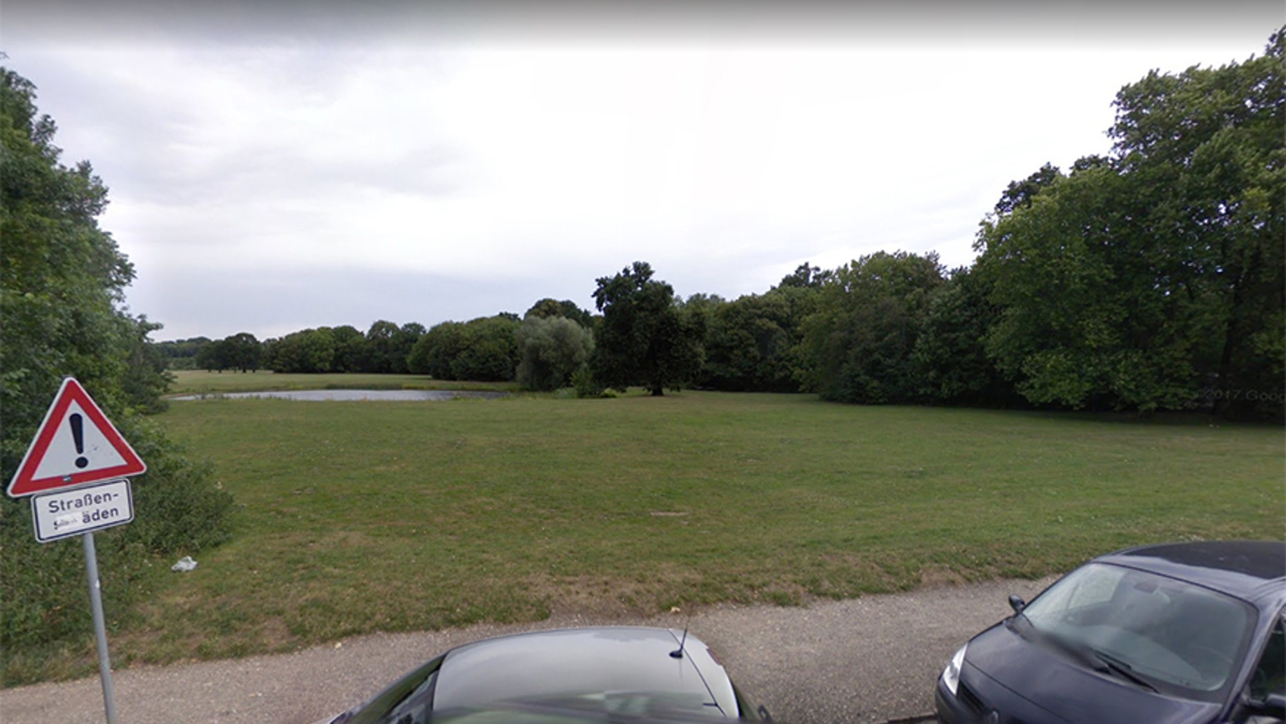 A view of Rosental Park in Leipzig, Germany, where a woman was brutally raped on Friday.