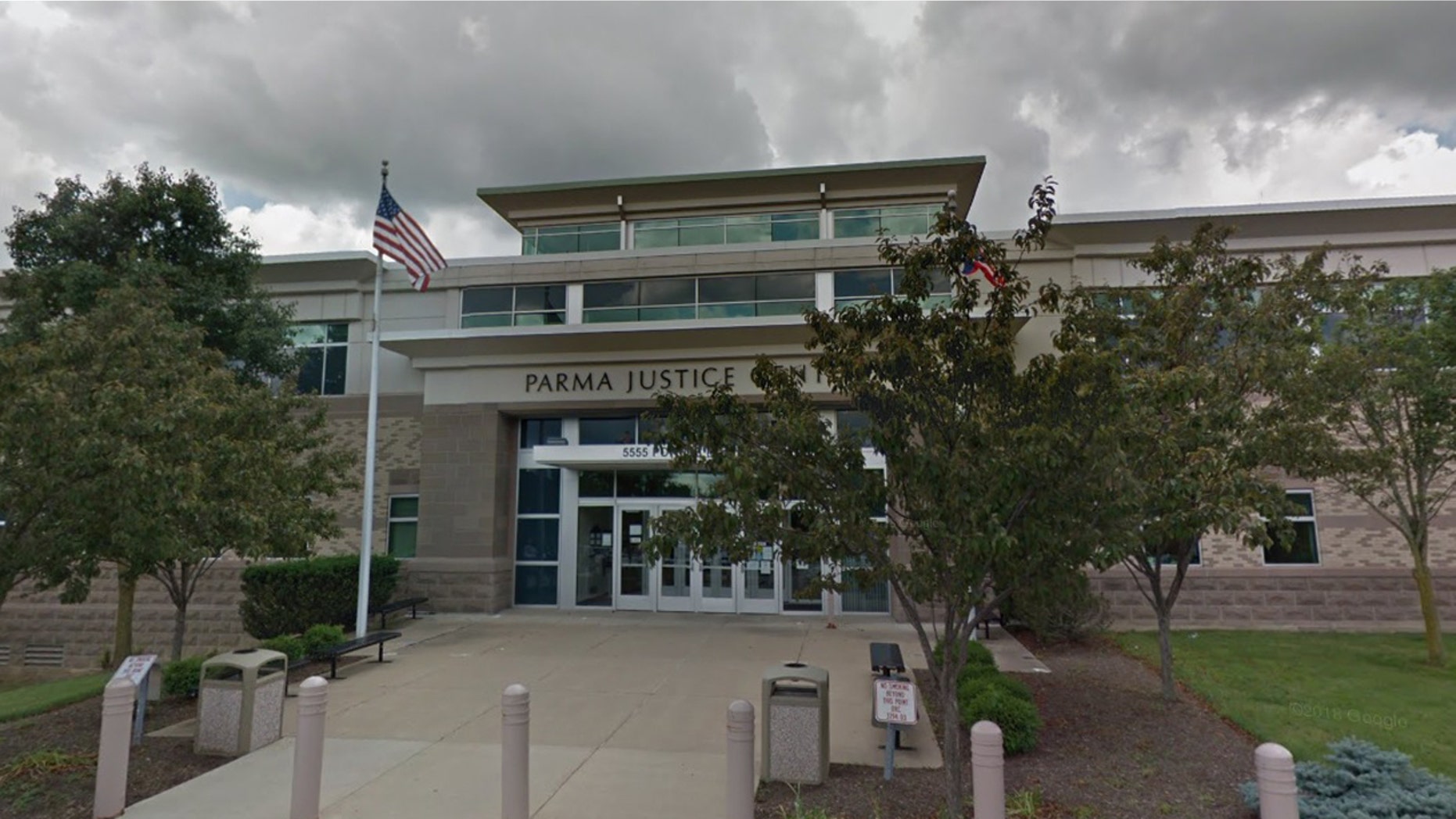 Parma Justice Center (pictured) sits adjacent to the Parma Police Department where Jason Shorter, 41, surrendered himself to police after allegedly admitting to committing "a crime."