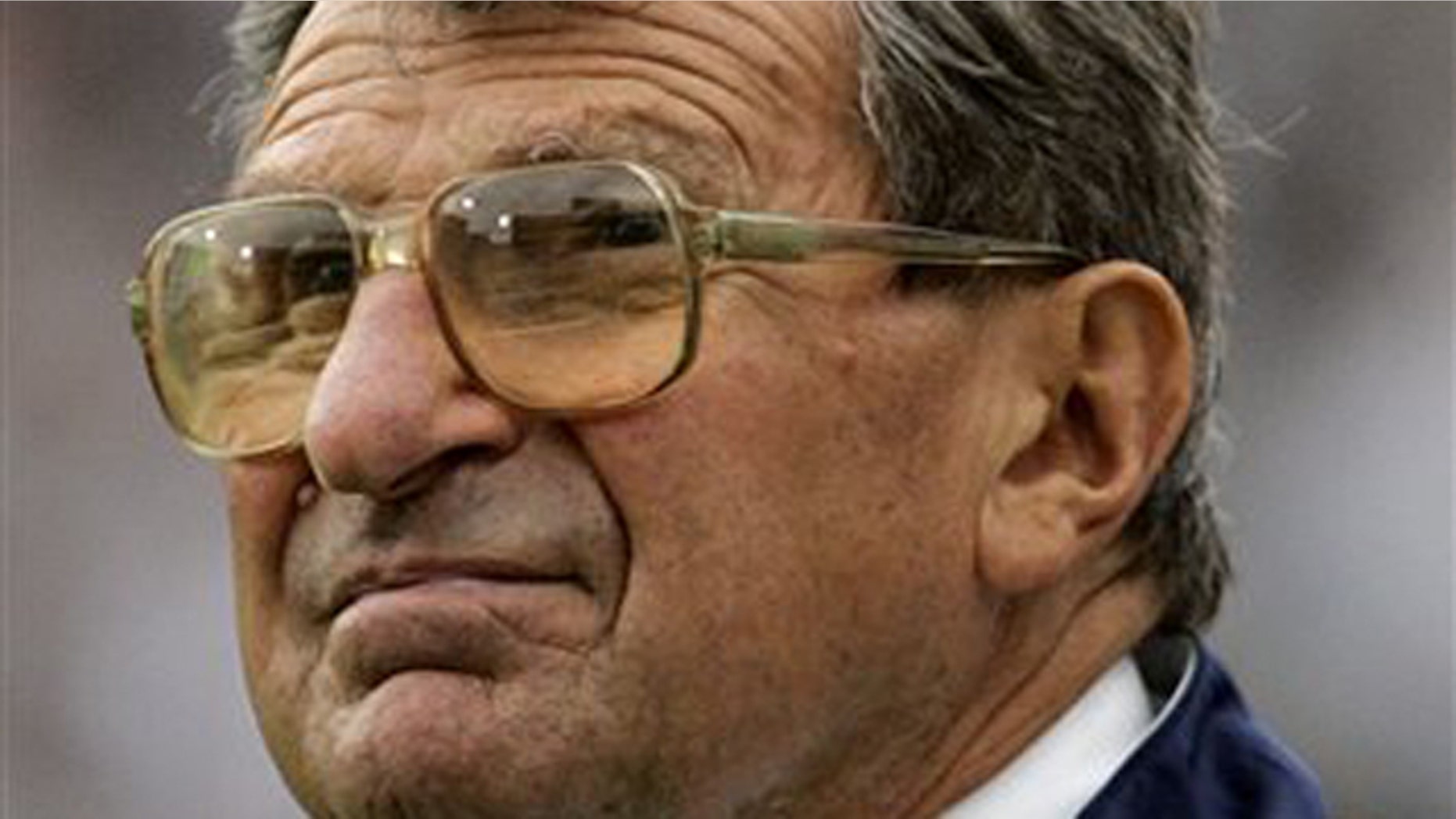 Sept. 16, 2006: In this file photo, then Penn State coach Joe Paterno watches the college football game against Youngstown State in State College, Pa.