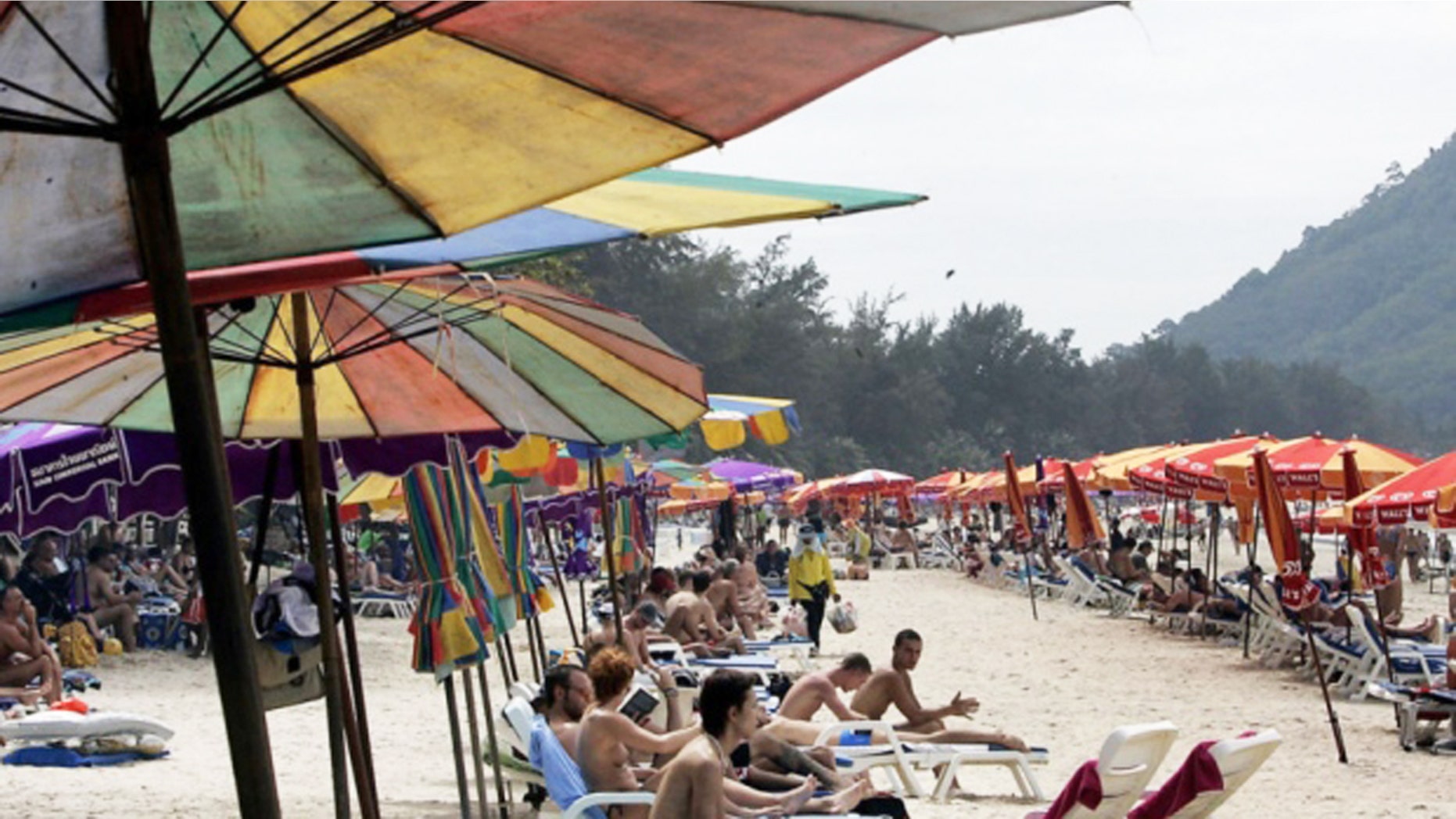 Patong beach is a popular destination for tourists in Thailand.