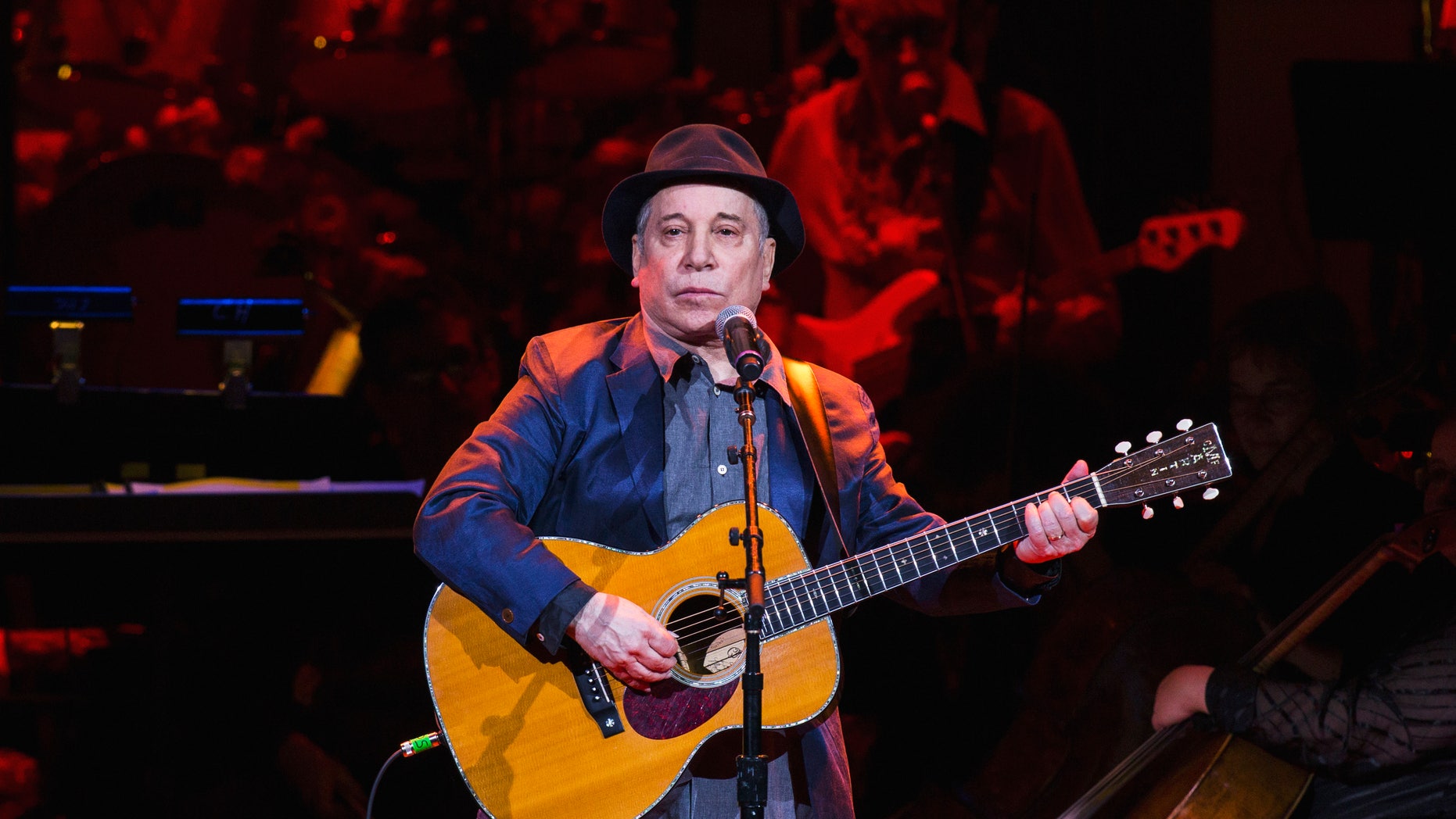 April 17, 2014. Singer Paul Simon performs during the Rainforest Fund's 25th anniversary benefit concert in New York.