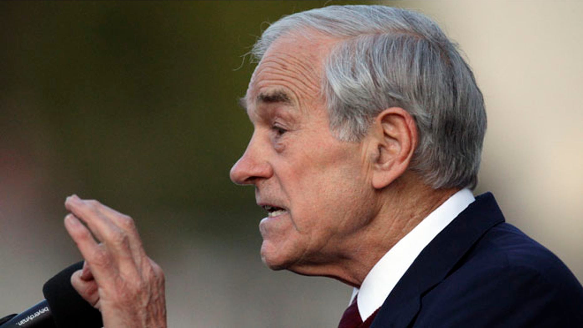 April 5, 2012: Republican presidential candidate Rep. Ron Paul speaks at the University of California at Berkeley, Calif.