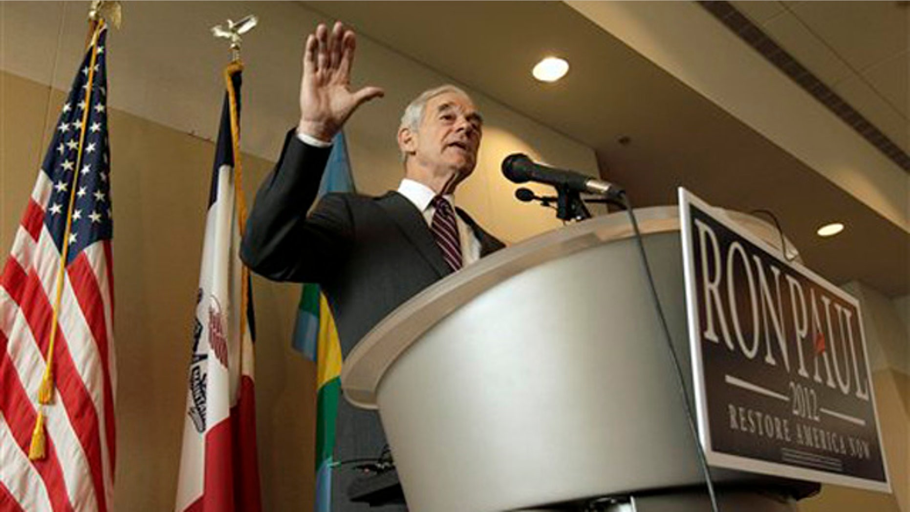 Dec. 22, 2011: Republican presidential candidate Ron Paul speaks during a campaign stop in Dubuque, Iowa.