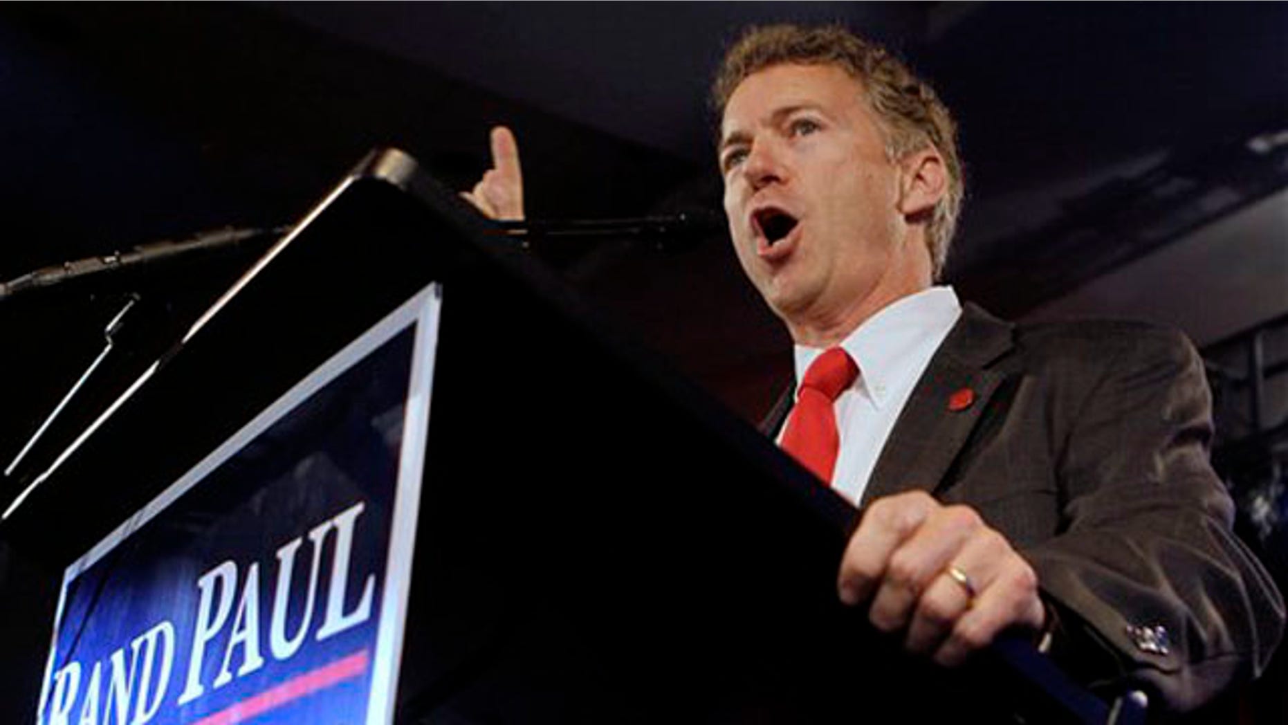 Republican Senate candidate Rand Paul speaks at his victory party in Bowling Green, Ky., Nov. 2. (AP Photo)