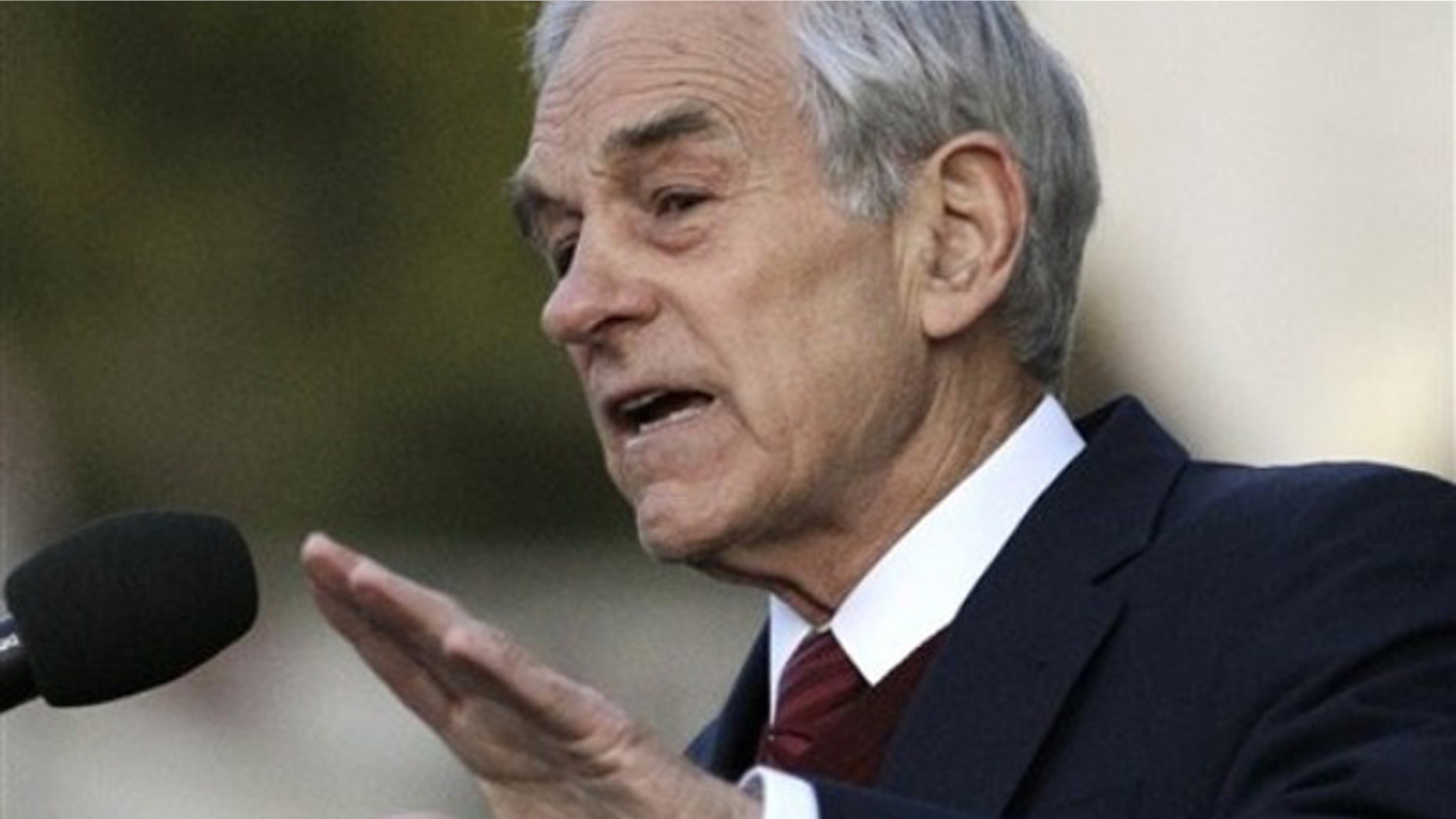 FILE: April 5, 2012: Rep. Ron Paul speaks in Berkeley, Calif.