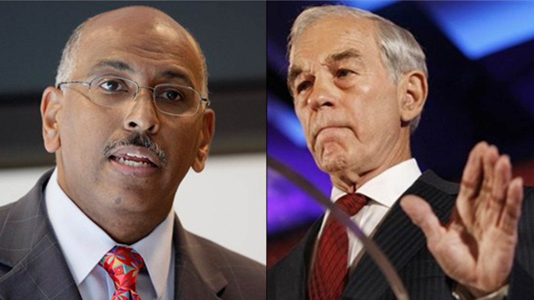Shown here are RNC Chairman Michael Steele, left, and Rep. Ron Paul. (AP Photos)