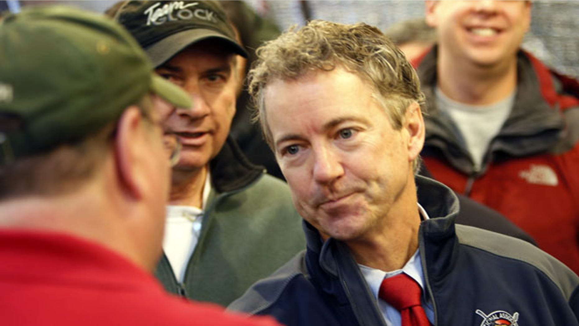 Jan 14. 2015: U.S. Sen. Rand Paul, R-Ky., meets with members of the Londonderry Fish and Game Club. (AP)