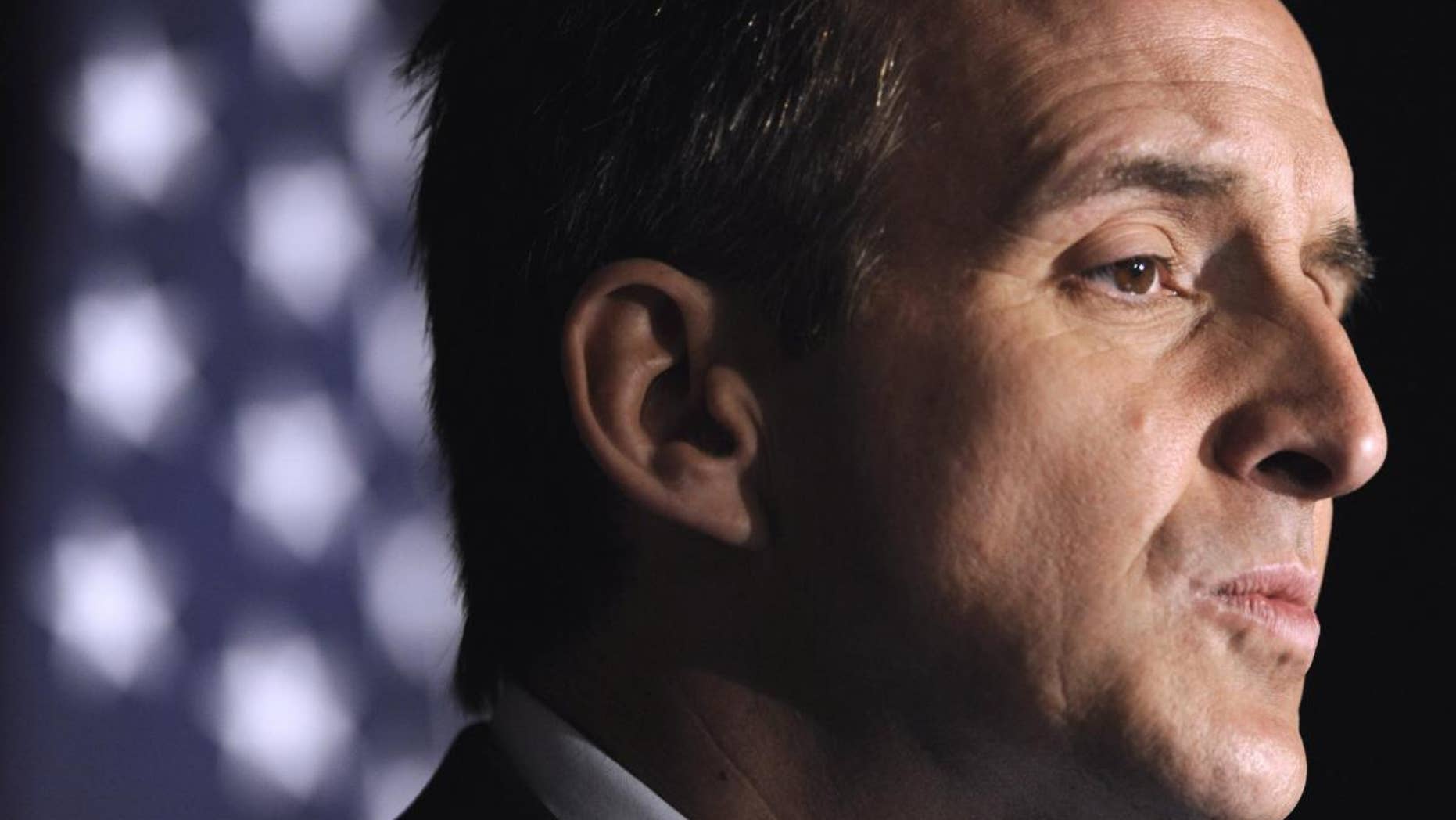 Republican presidential hopeful, former Minnesota Gov. Tim Pawlenty delivers a policy address at the University of Chicago Harris School of Public Policy in Chicago, Tuesday, June 7, 2011. (AP Photo/Paul Beaty)