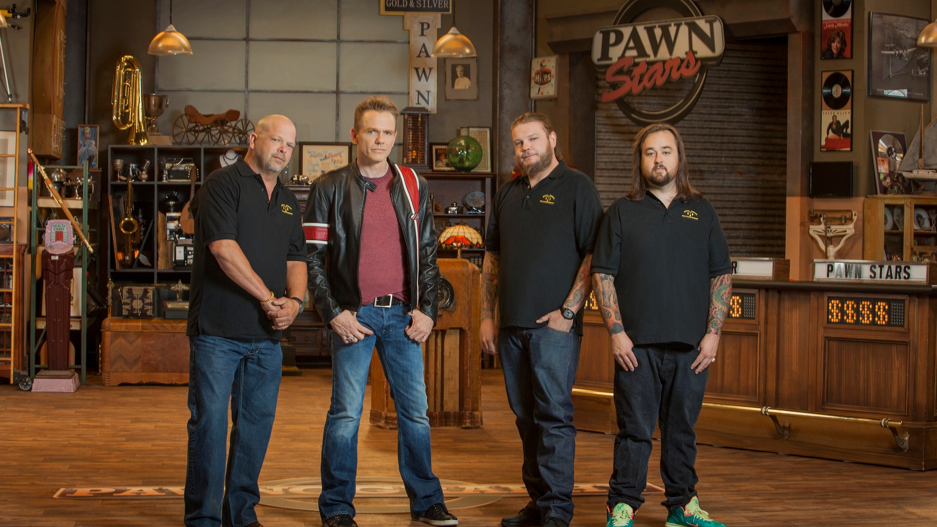 Chris Harrison, comedian Christopher Titus, Corey Harrison and Chumlee Harrison from "Pawnography."