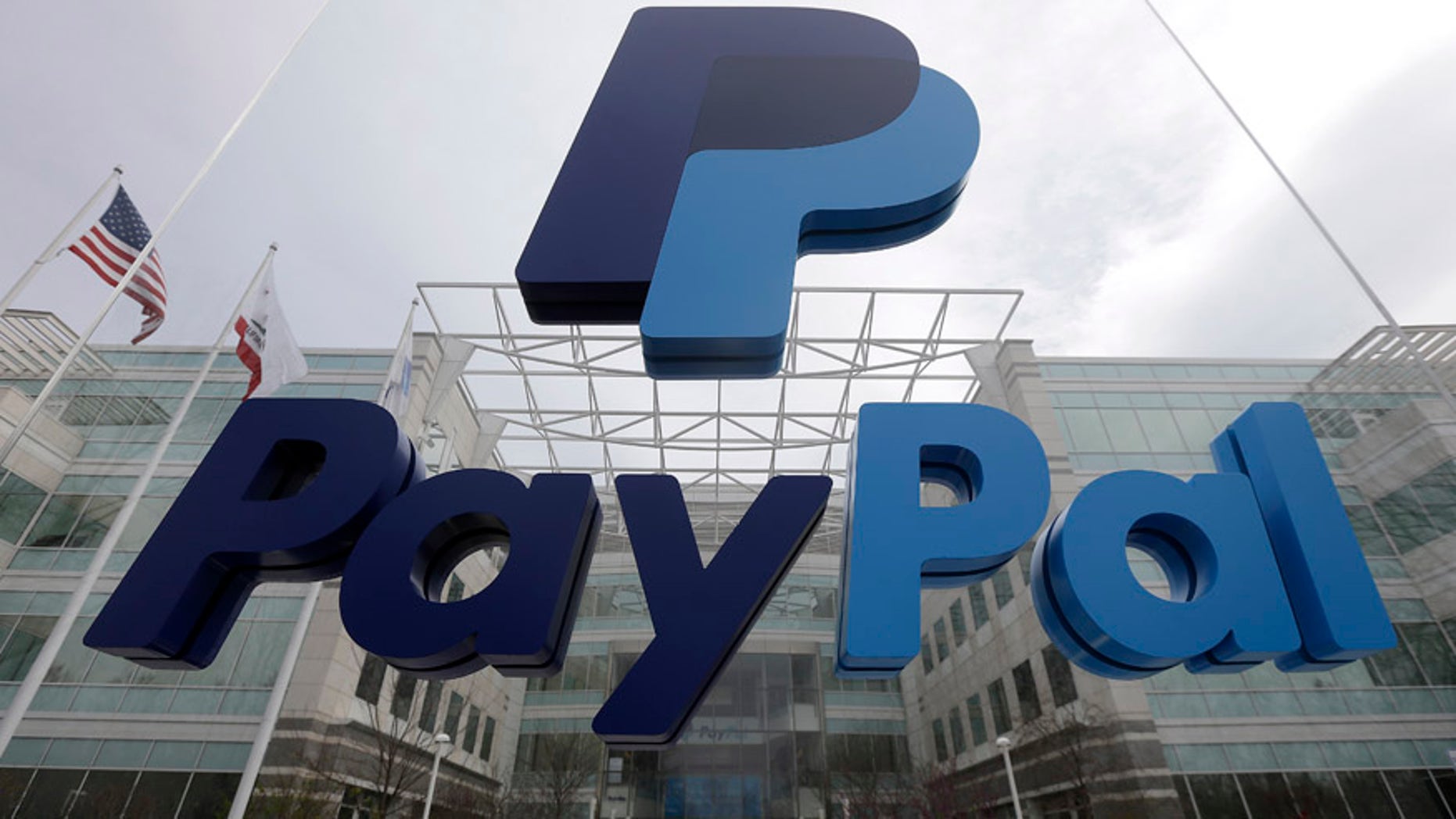 March 10, 2015: Signage outside PayPal's headquarters in San Jose, Calif.
