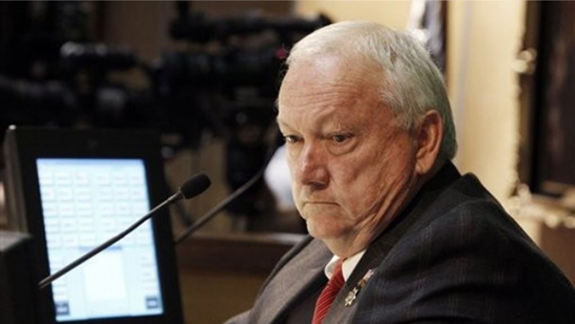 Arizona Senate President Russell Pearce watches the votes tally during a special session in the Senate chambers at the capitol June 13 in Phoenix.