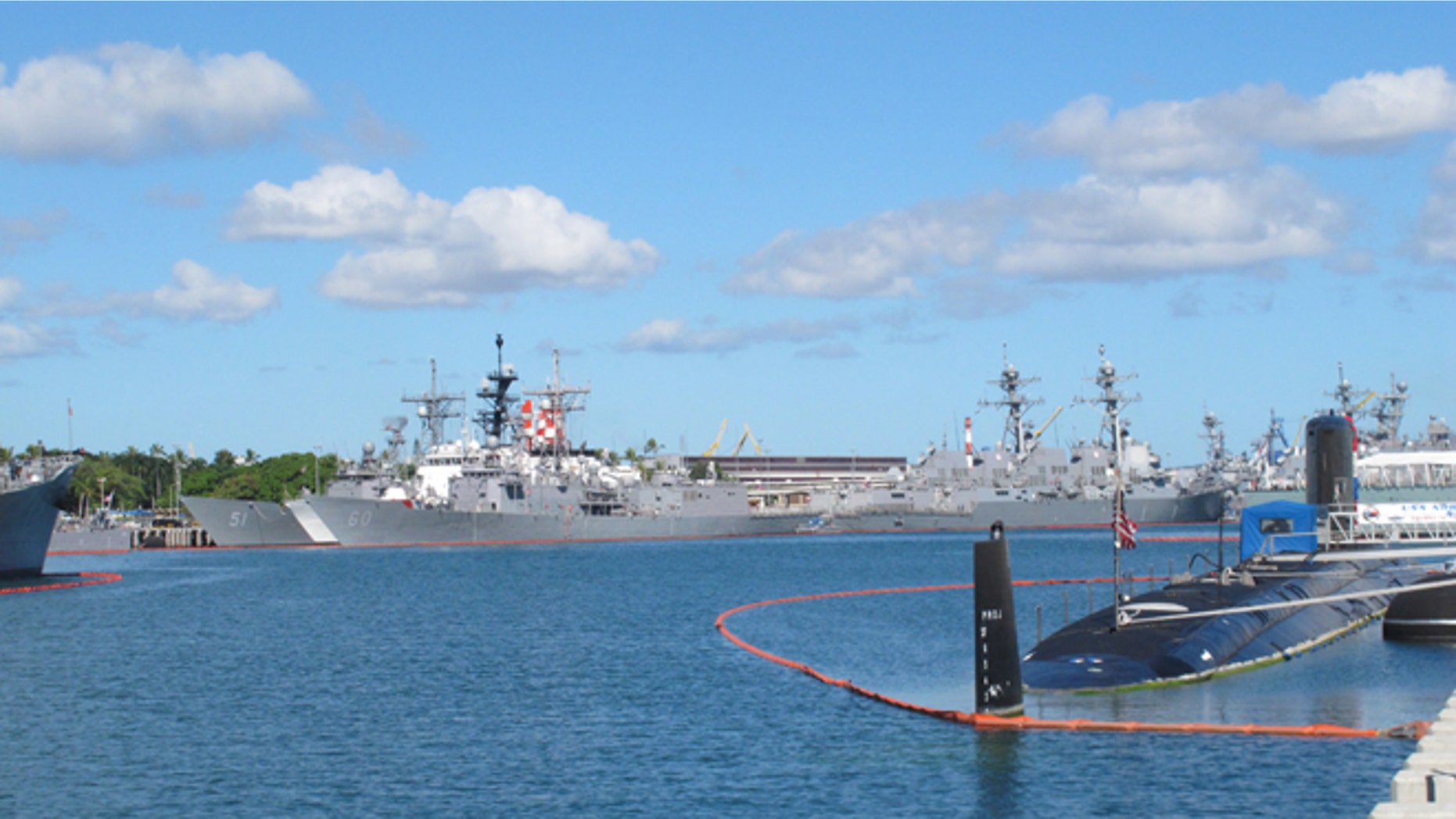 June 30, 2014: Vessels sit docked at Pearl Harbor, Hawaii, during the the Rim of the Pacific naval exercises.