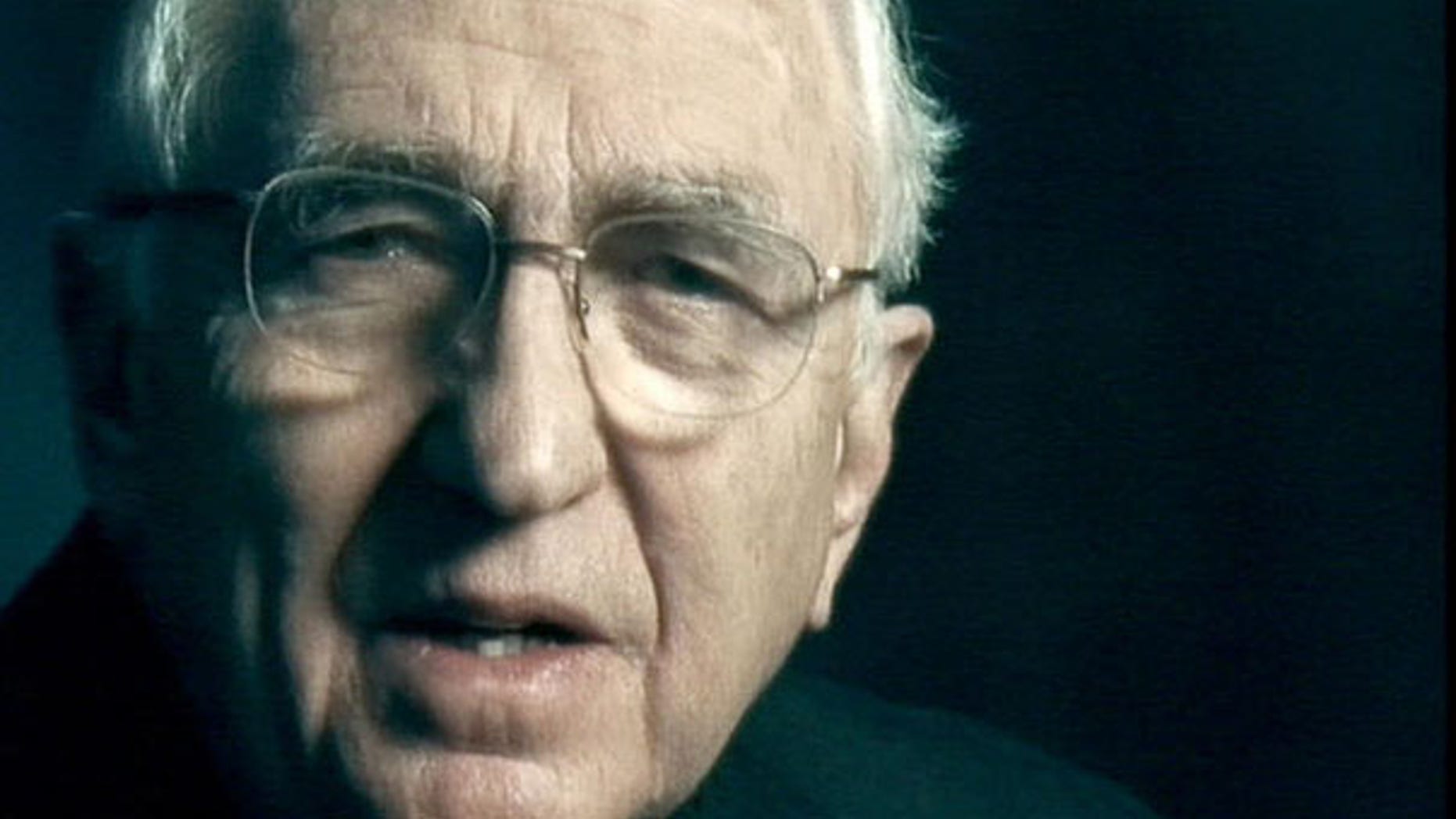 Shown here is Edward Peck, former U.S. ambassador to Mauritania, in a scene from an anti-war TV commercial in 2003. (AP Photo)