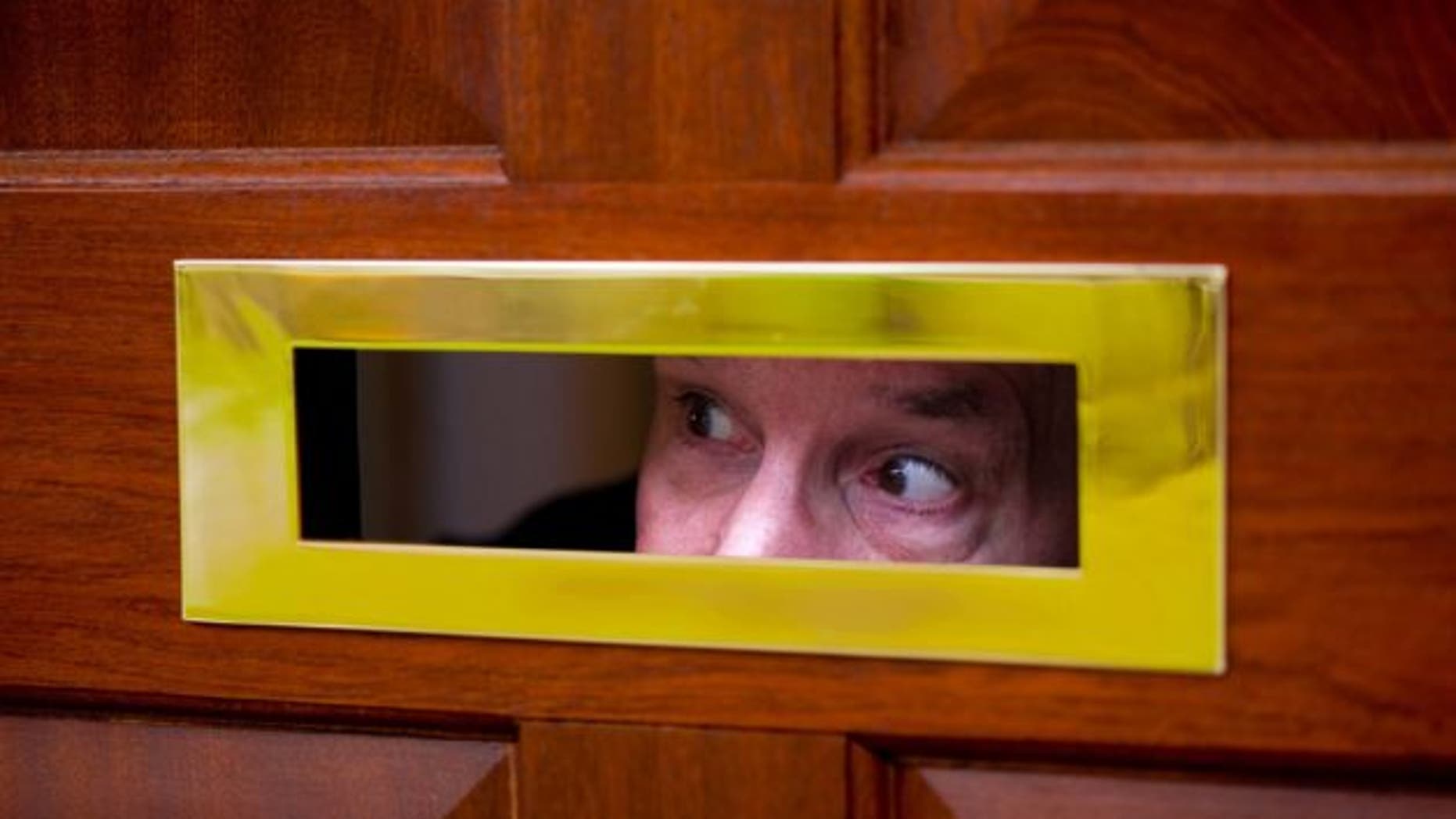 peeking-through-door