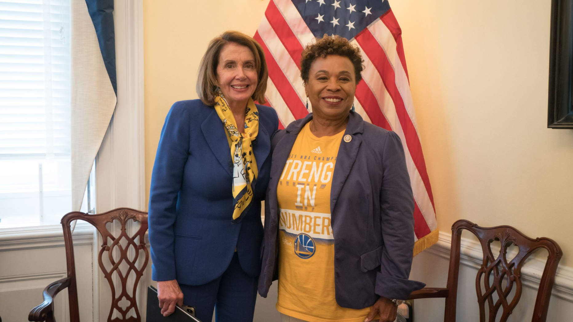 Nancy Pelosi and Rep. Barbara Lee invited the Golden State Warriors to Capitol Hill.