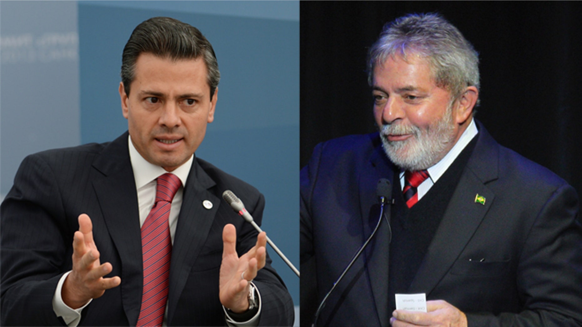 Mexican President Enrique Peña Nieto (Right), Former Brazilian President Luiz Inácio Lula da Silva (Left)