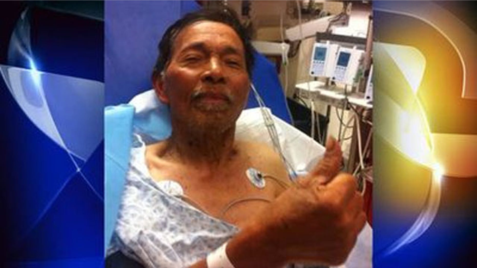 Gene Penaflor recovering in hospital (Photo courtesy Jeremy Penaflor/KTVU)