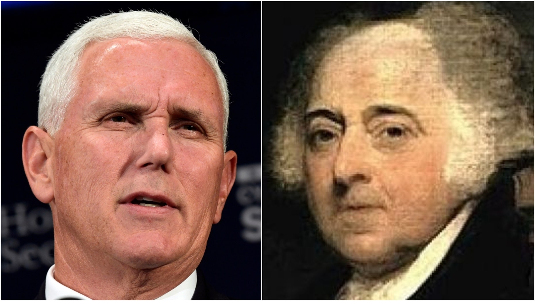 Mike Pence, left, has one lawmaker comparing him to John Adams, who paid his dues as VP (1789-1797) before becoming the nation's second president (1797-1801).