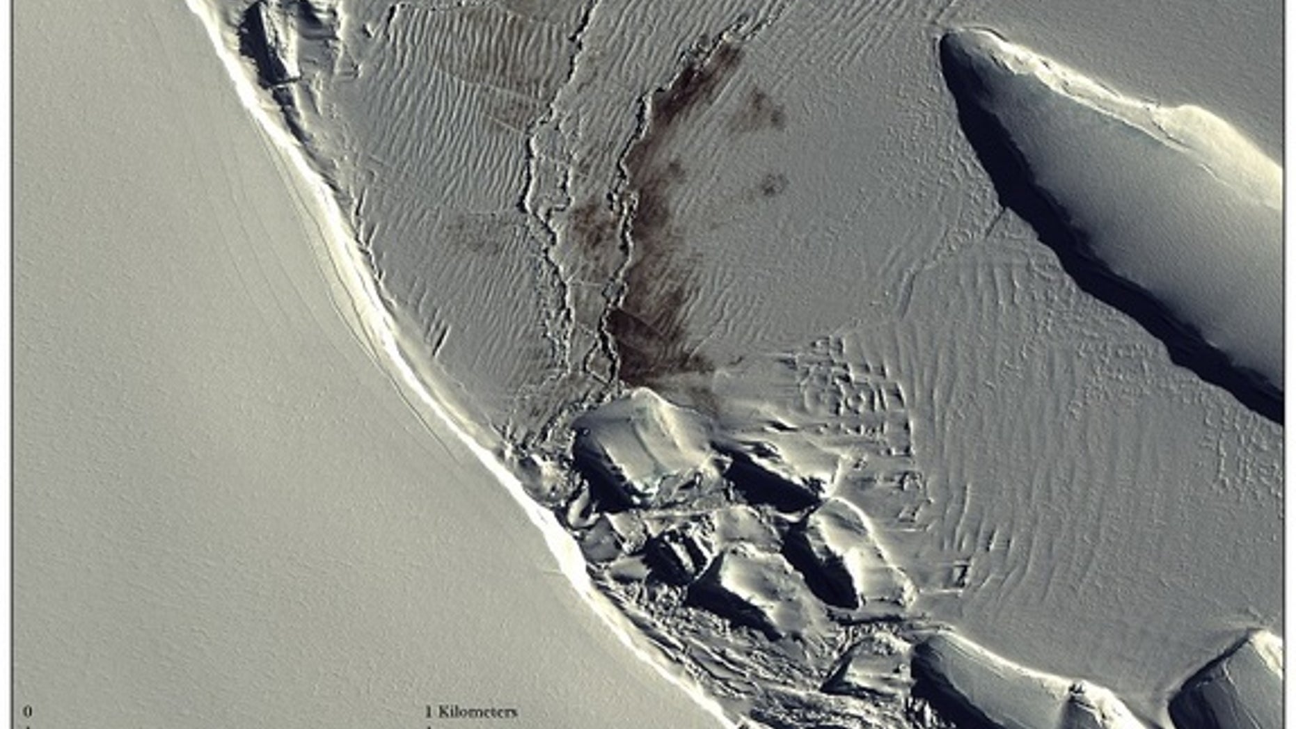 Researchers can spot penguin colonies thanks to the large poop stains they leave on the ice.