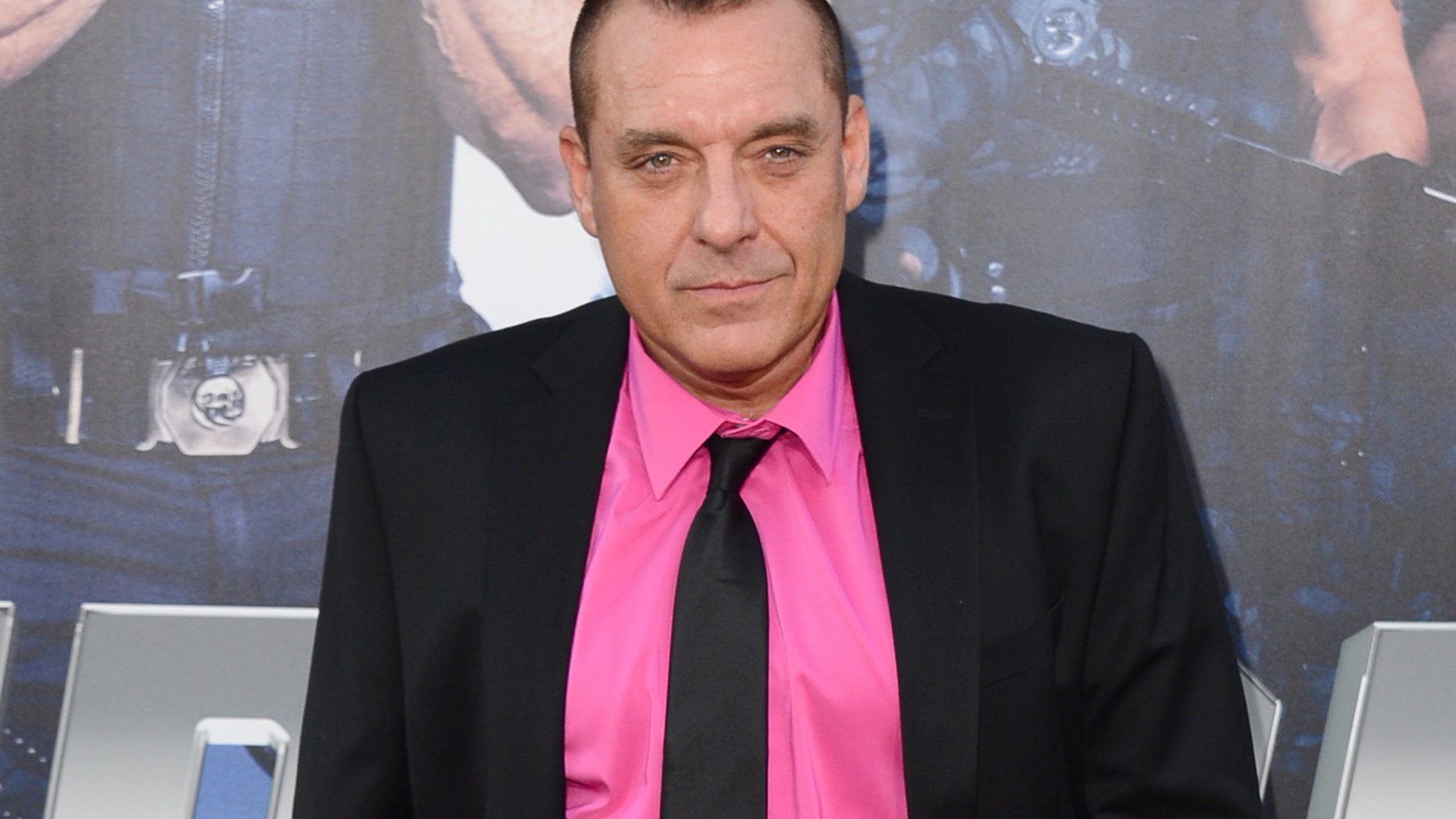 FILE - In this Aug. 11, 2014 file photo, actor Tom Sizemore arrives at the premiere of "The Expendables 3" in Los Angeles. Los Angeles police arrested Sizemore on suspicion of domestic violence Tuesday, July 19, 2016 after receiving a call around 8:15 a.m. about a fight involving the actor in downtown Los Angeles. (Photo by Jordan Strauss/Invision/AP, File)