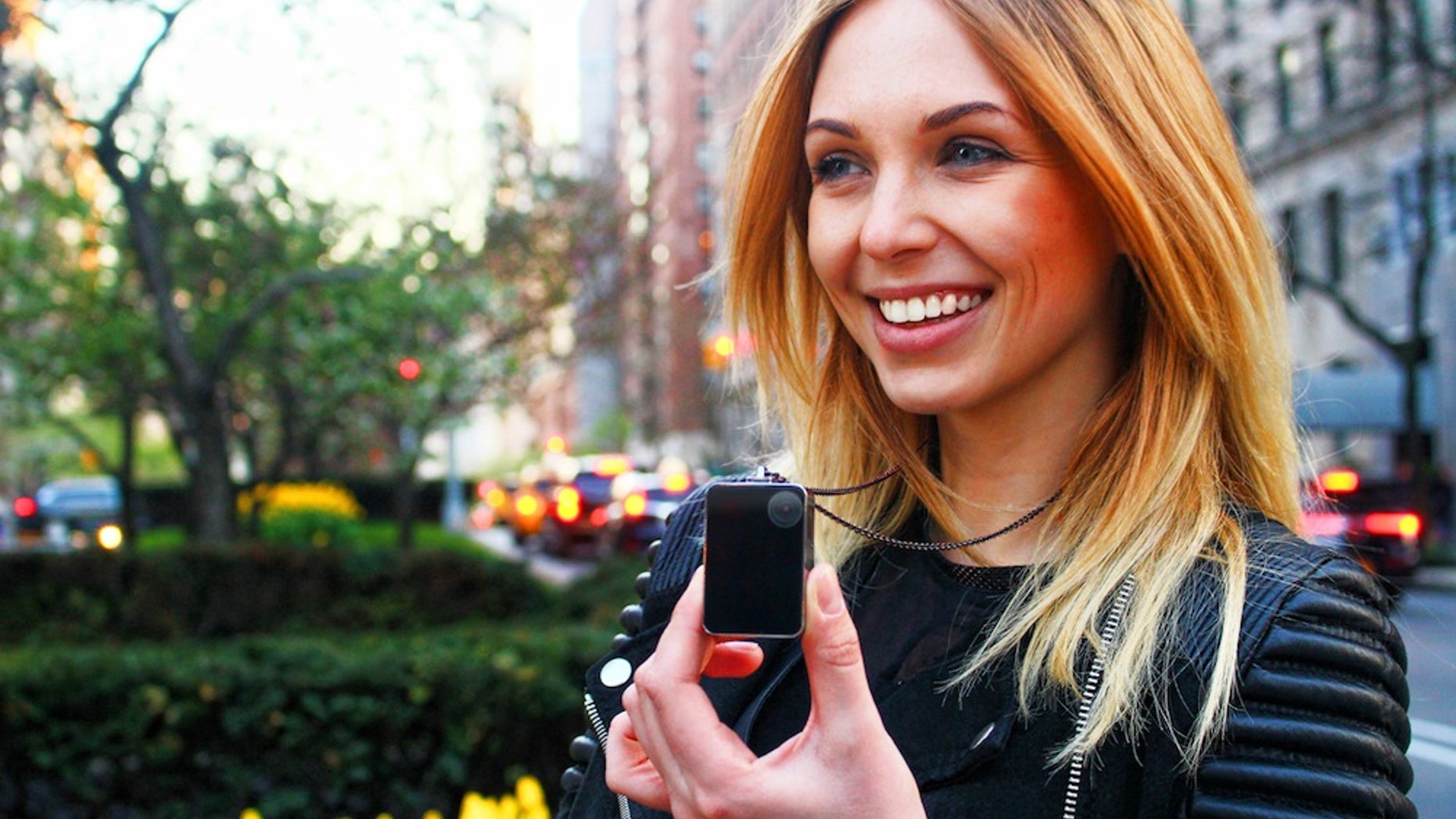 The Perfect Memory wearable camera can be set to continuously record, allowing you to save footage of events after they happen by tapping its touch screen.