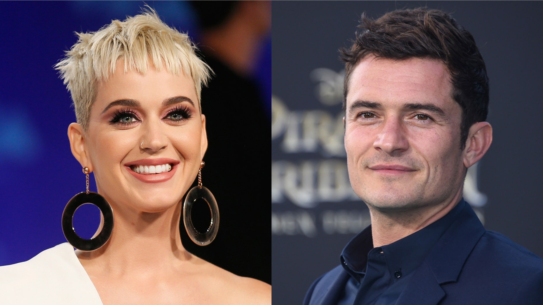 Pop star Katy Perry struck a series of poses against a shirtless Justin Bieber poster.<br data-cke-eol="1">