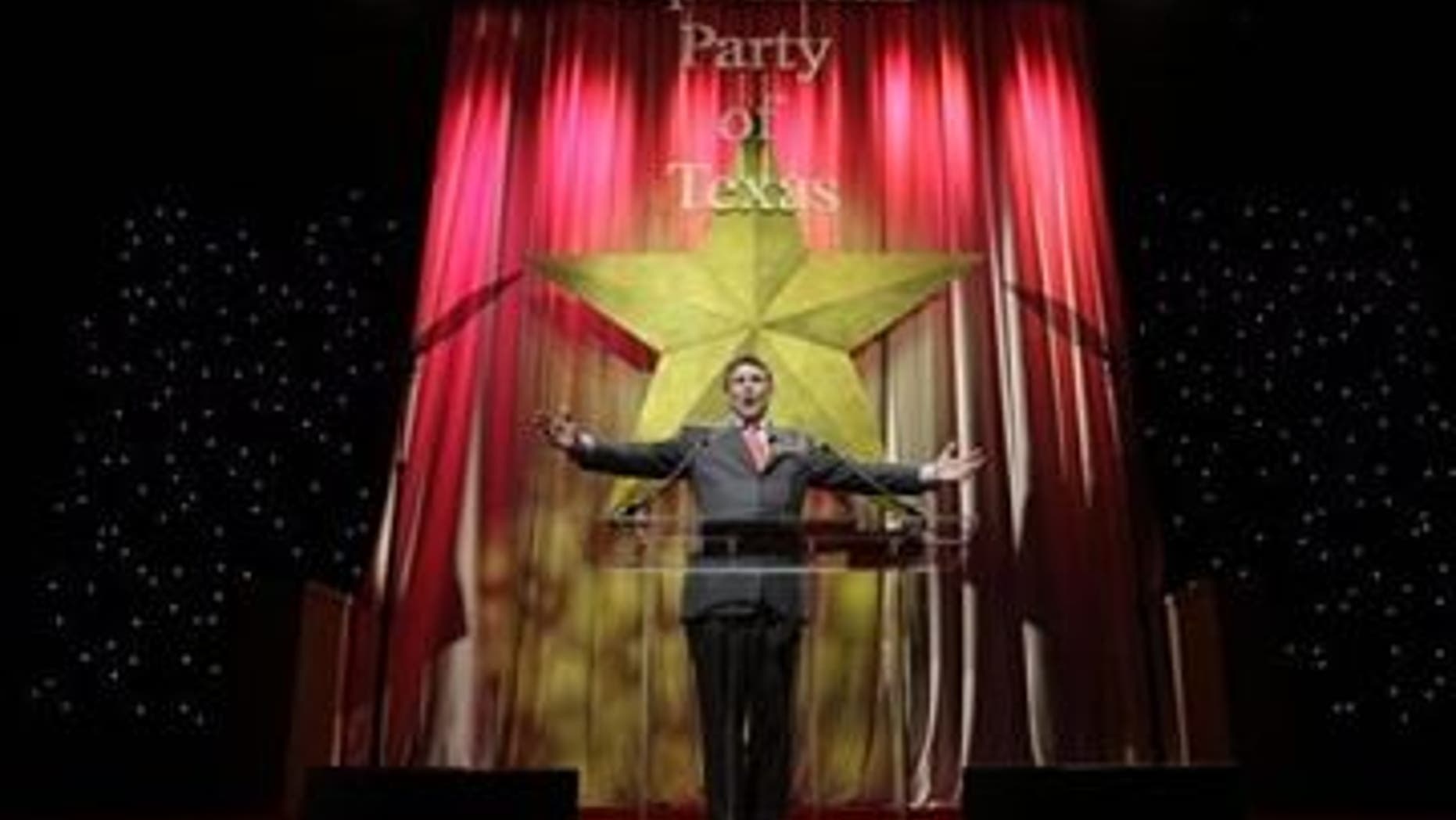 Friday: Texas Gov. Rick Perry speaks to the first general session of the Republican Party of Texas convention in Dallas. (AP Photo)