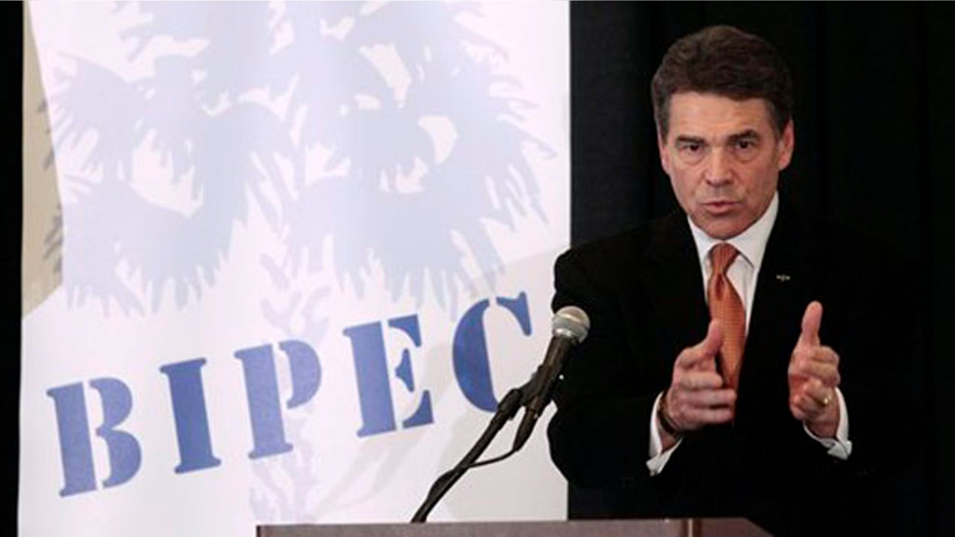 Jan. 17, 2012: Rick Perry speaks at a business and economic forum hosted by the South Carolina Chamber of Commerce in Columbia, S.C.