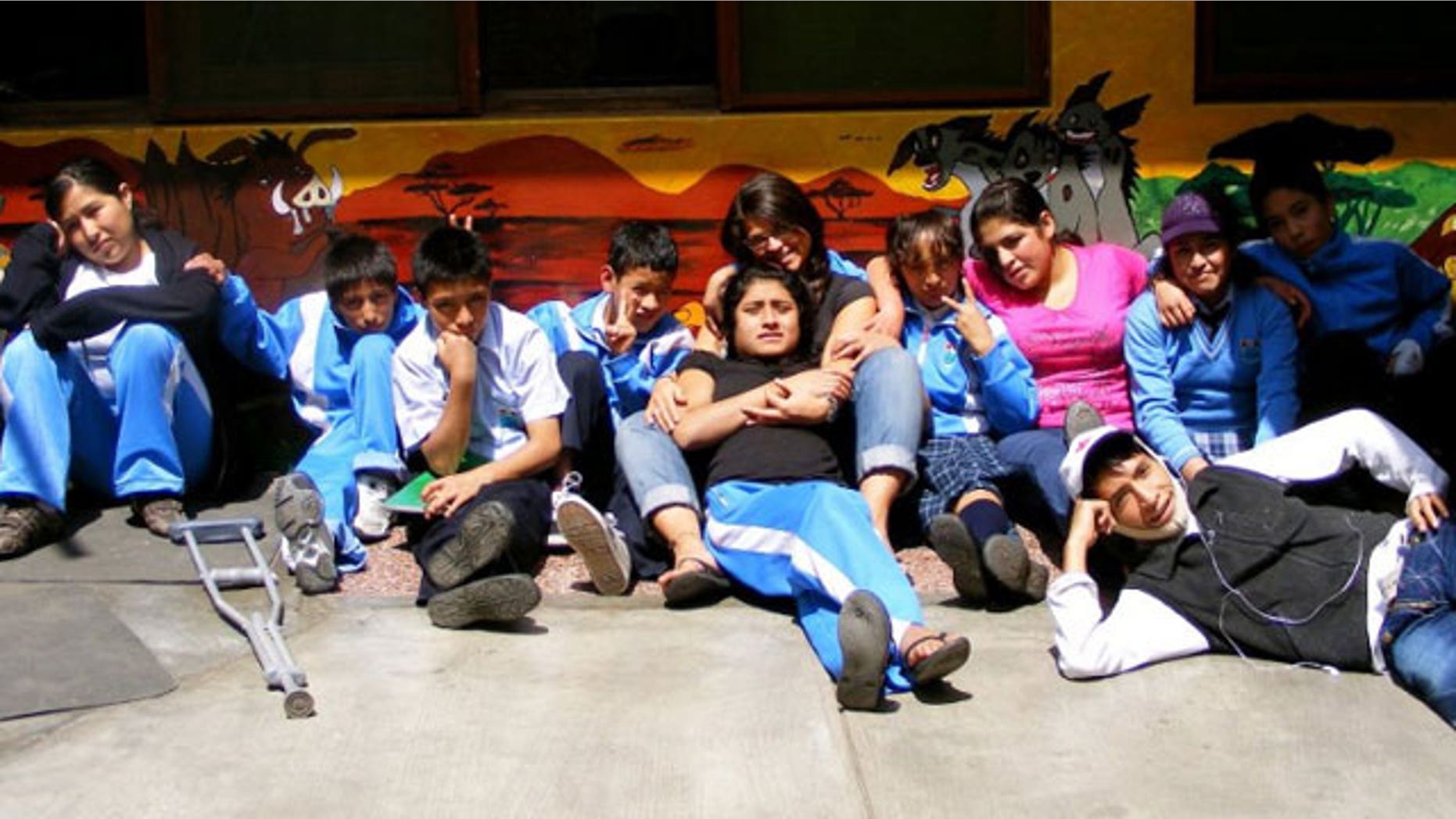 Patients at the children's clinic in Peru.