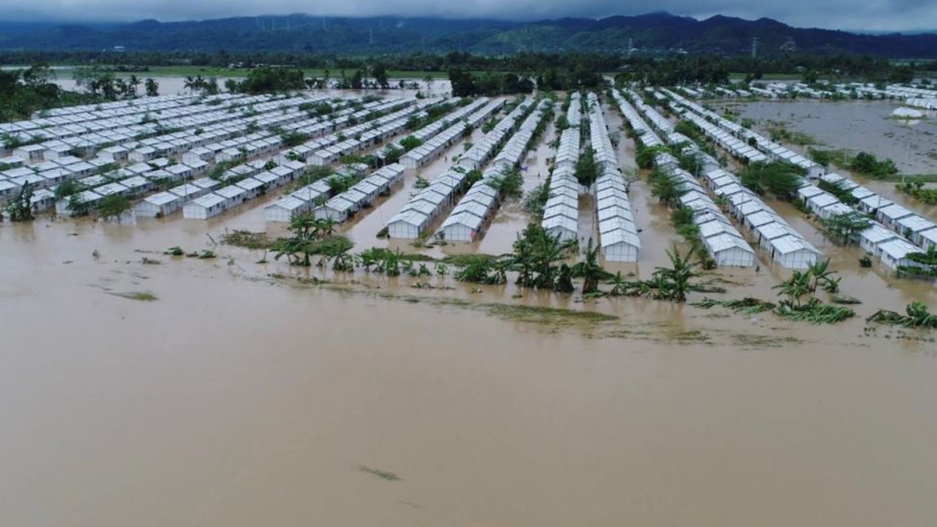 An aerial view of the flooded areas at Tzu Chi VIllage in Barangay Liloan, Phillipines, December 17, 2017 in this picture obtained from social media.