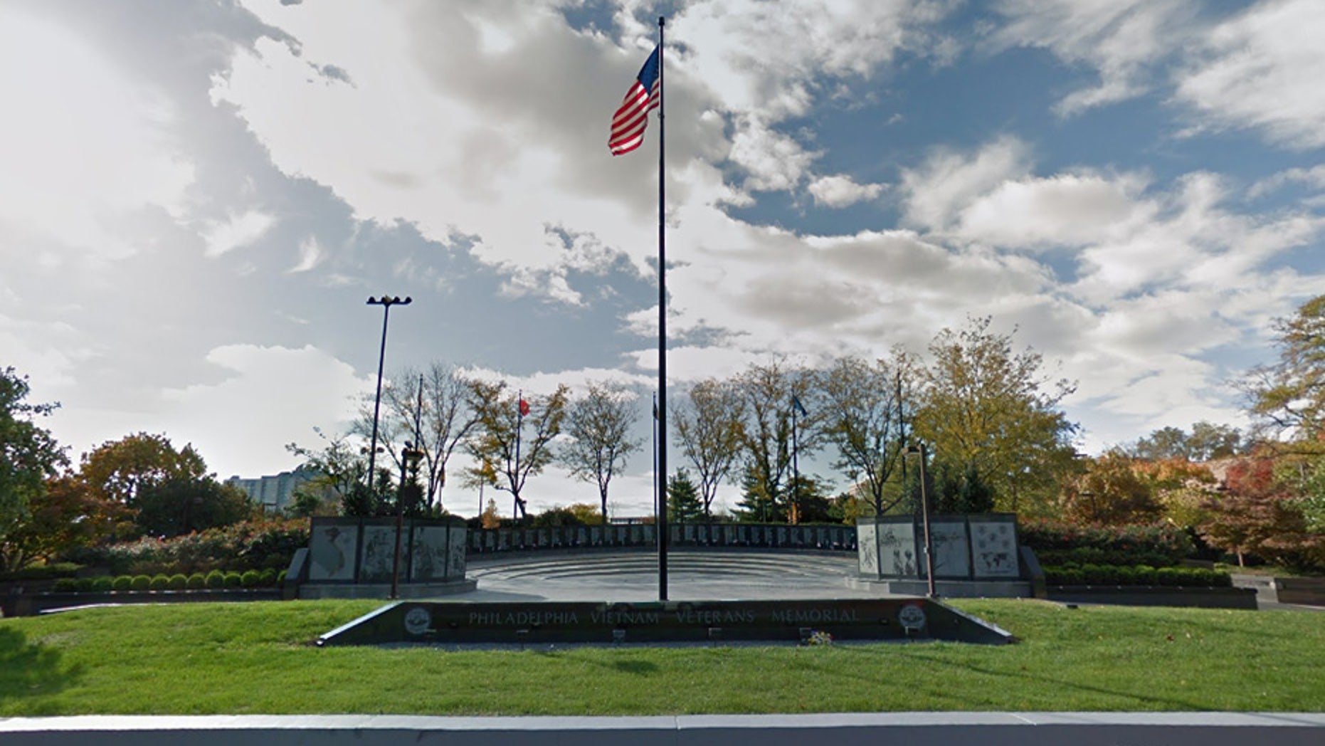 A body has been found at the veterans' memorial in Philadelphia.