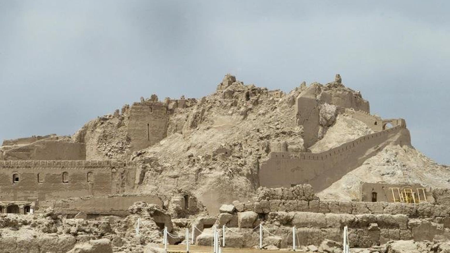 Iran's ancient citadel of Bam in 2005. Almost completely destroyed by a major earthquake in 2003, Bam has been removed from the UNESCO list of "World Heritage in Danger".