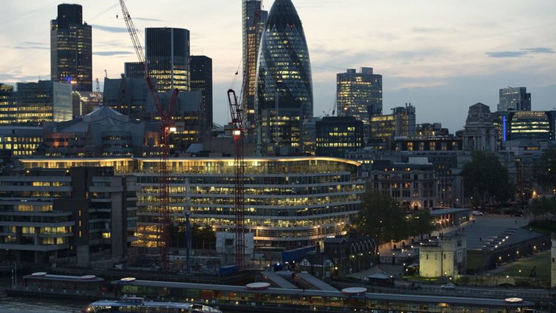 A view of the City of London on May 30, 2012. Britain's Serious Fraud Office said on Tuesday that former UBS trader Tom Hayes had become the first person to be charged in its probe into the Libor rate-rigging scandal that has rocked the banking sector.