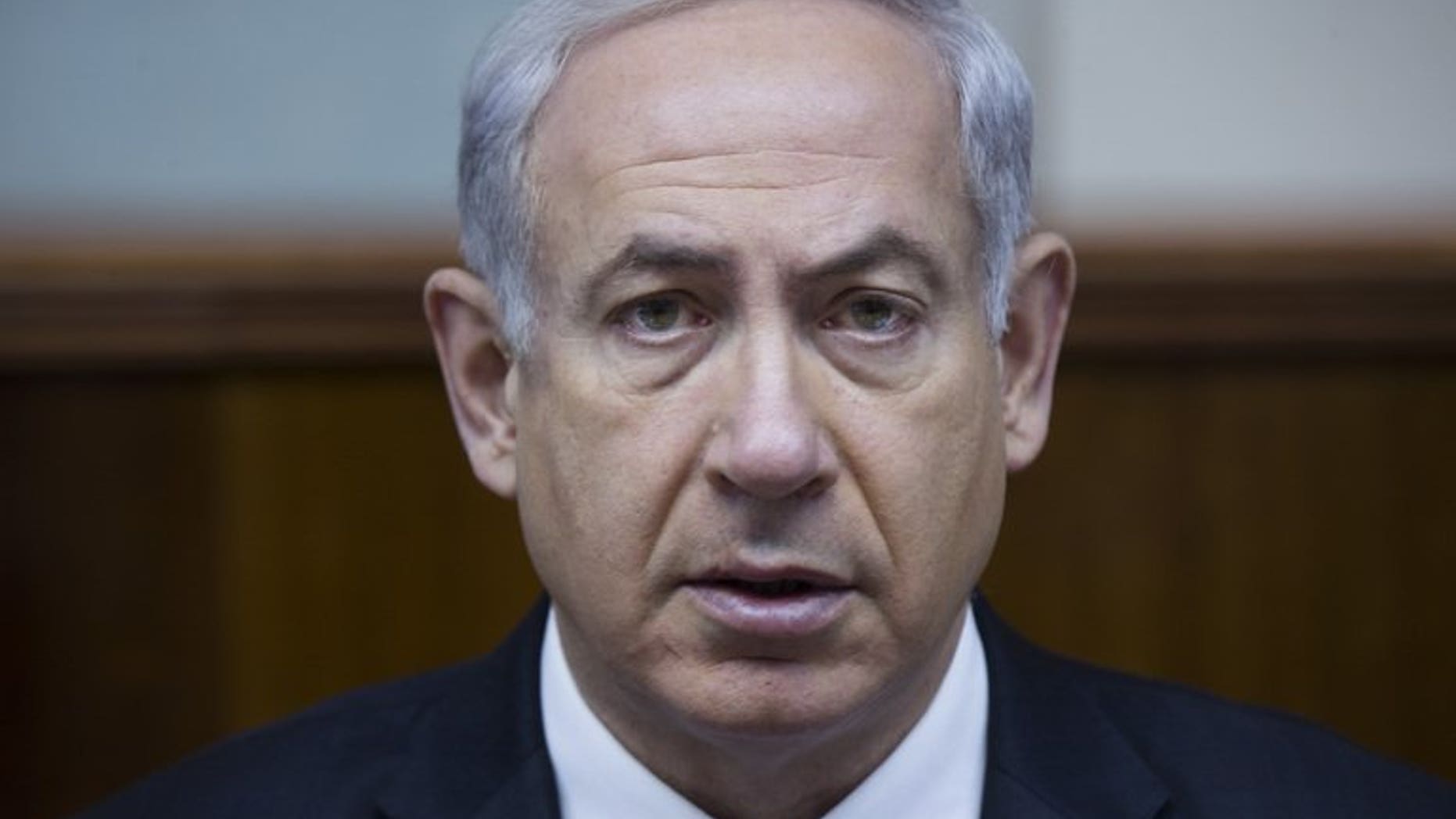 Israel's Prime Minister Benjamin Netanyahu attends the weekly cabinet meeting on June 16, 2013 in Jerusalem. Netanyahu warned world powers on Tuesday against holding "drawn out" negotiations with Iran on its nuclear programme following the election of a more moderate president in Tehran.