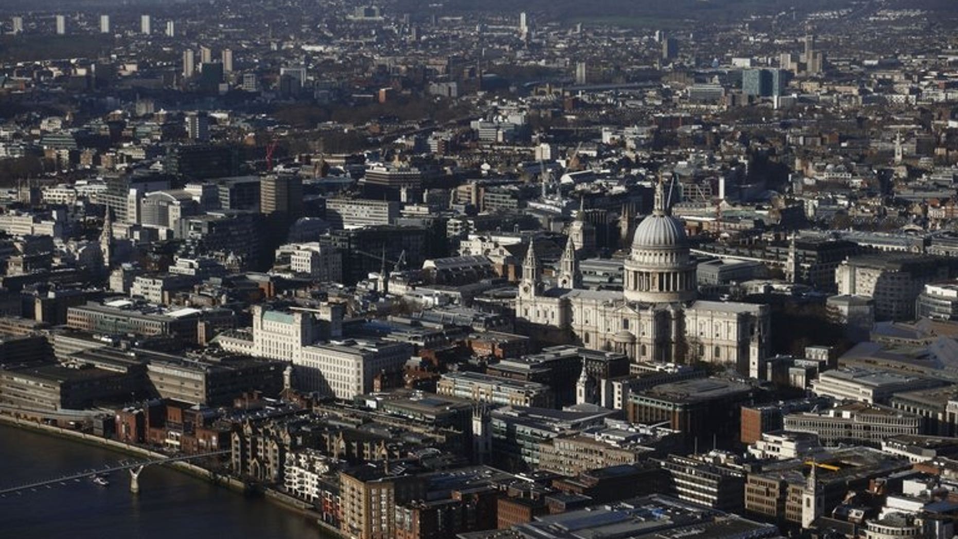This picture taken on January 9, 2013 shows a view of London. Britain needs a "radical" overhaul of its scandal-hit banks, with reckless bankers facing jail and bonuses deferred for up to ten years, a government commission set up after the Libor scandal proposed in a final report on Wednesday.