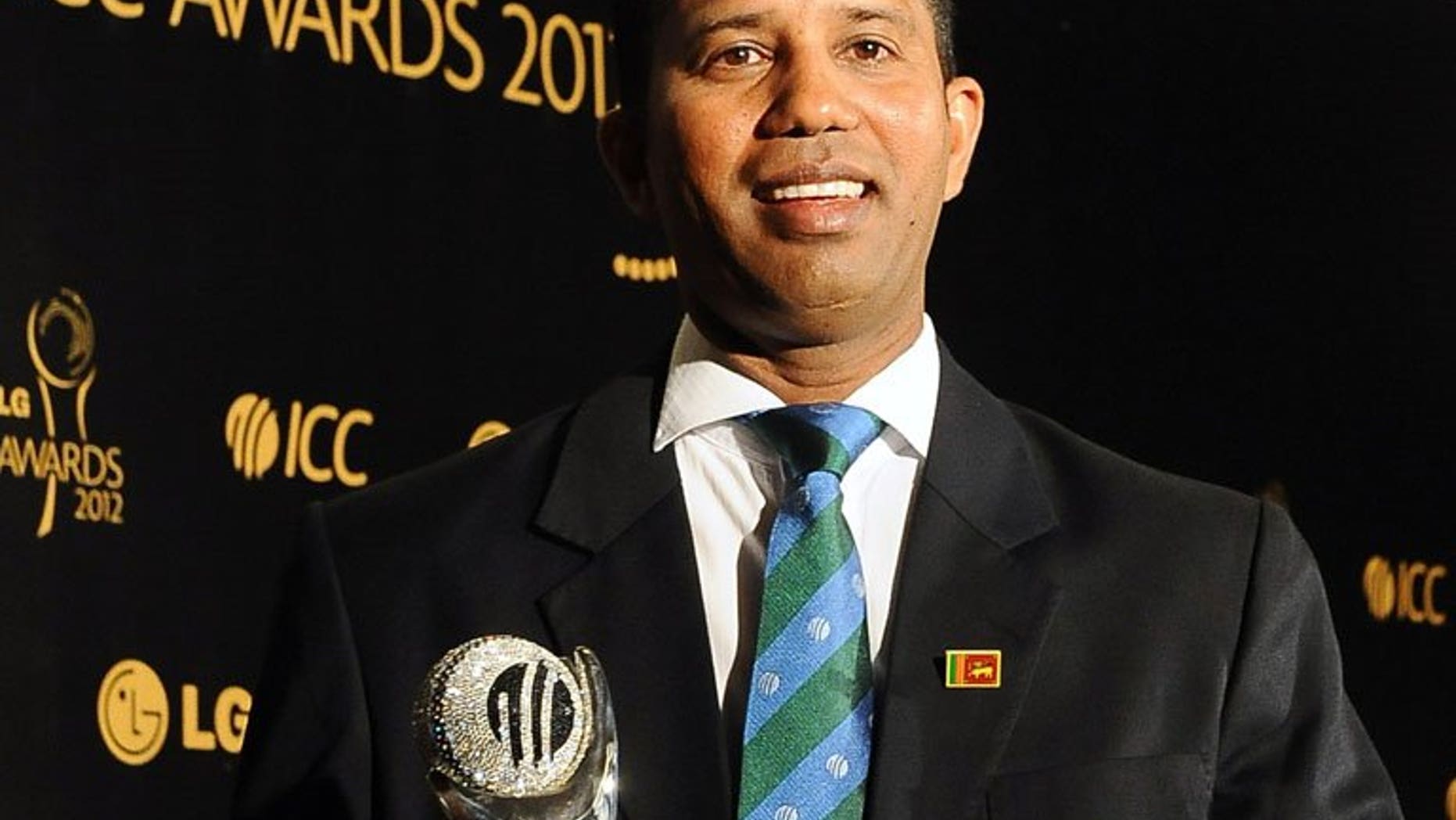 Sri Lanka's Kumar Dharmasena was named 'Umpire of the Year' at the International Cricket Council's (ICC) award ceremony in Colombo, on September 15, 2012.