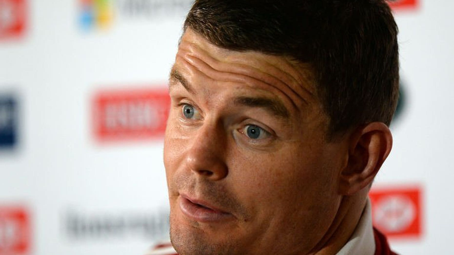 British and Irish Lions player Brian O'Driscoll speaks at a press conference after the captain's run in Brisbane on June 21, 2013. O'Driscoll, who is taking part in his fourth tour with the British and Irish Lions, said he is driven by the desire for his first series victory and urged the team to start on the front foot.